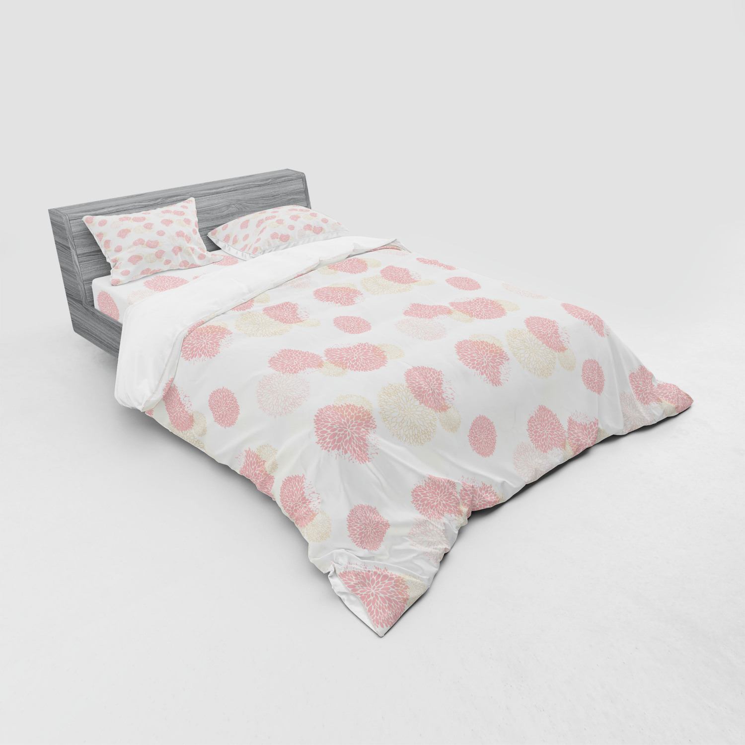 Ambesonne Pastel Design Bedding Set Duvet Cover Sham Fitted Sheet in 3 Sizes - Picture 168 of 236