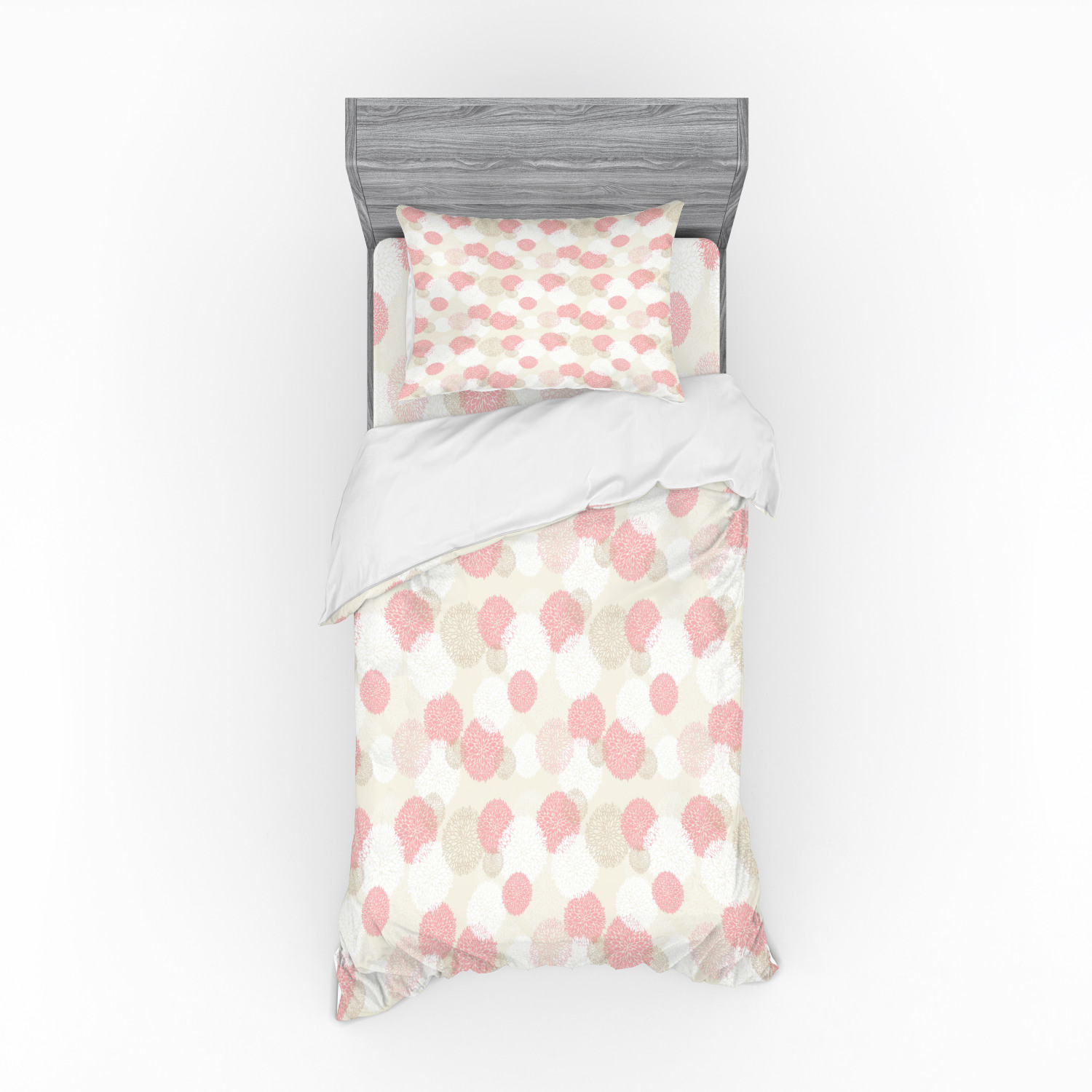 Ambesonne Pastel Design Bedding Set Duvet Cover Sham Fitted Sheet in 3 Sizes - Picture 165 of 236