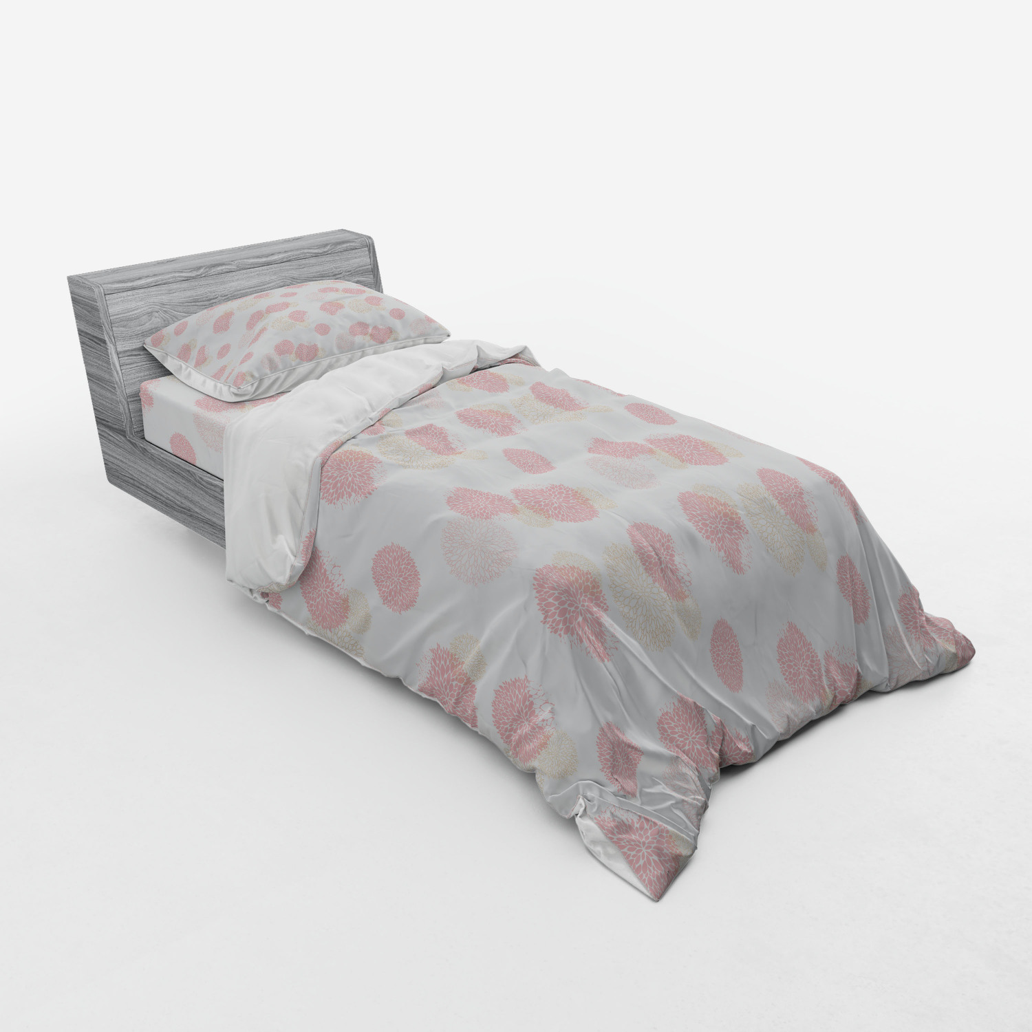 Ambesonne Pastel Design Bedding Set Duvet Cover Sham Fitted Sheet in 3 Sizes - Picture 166 of 236
