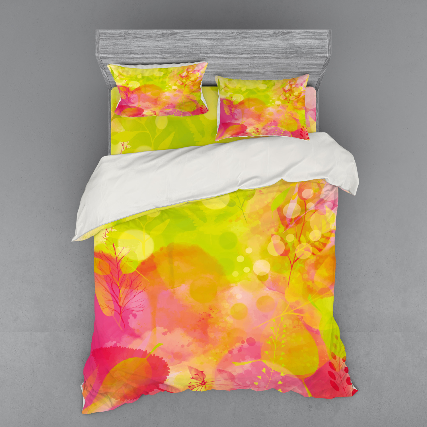 Ambesonne Pastel Design Bedding Set Duvet Cover Sham Fitted Sheet in 3 Sizes - Picture 179 of 236
