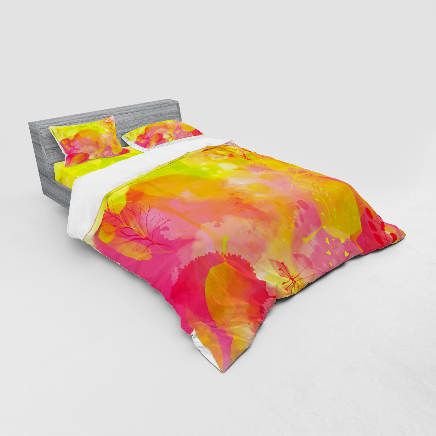 Ambesonne Pastel Design Bedding Set Duvet Cover Sham Fitted Sheet in 3 Sizes - Picture 180 of 236