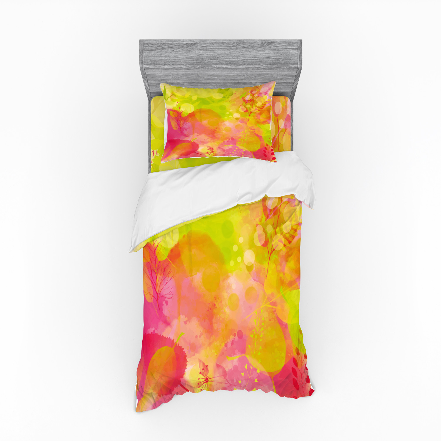 Ambesonne Pastel Design Bedding Set Duvet Cover Sham Fitted Sheet in 3 Sizes - Picture 177 of 236