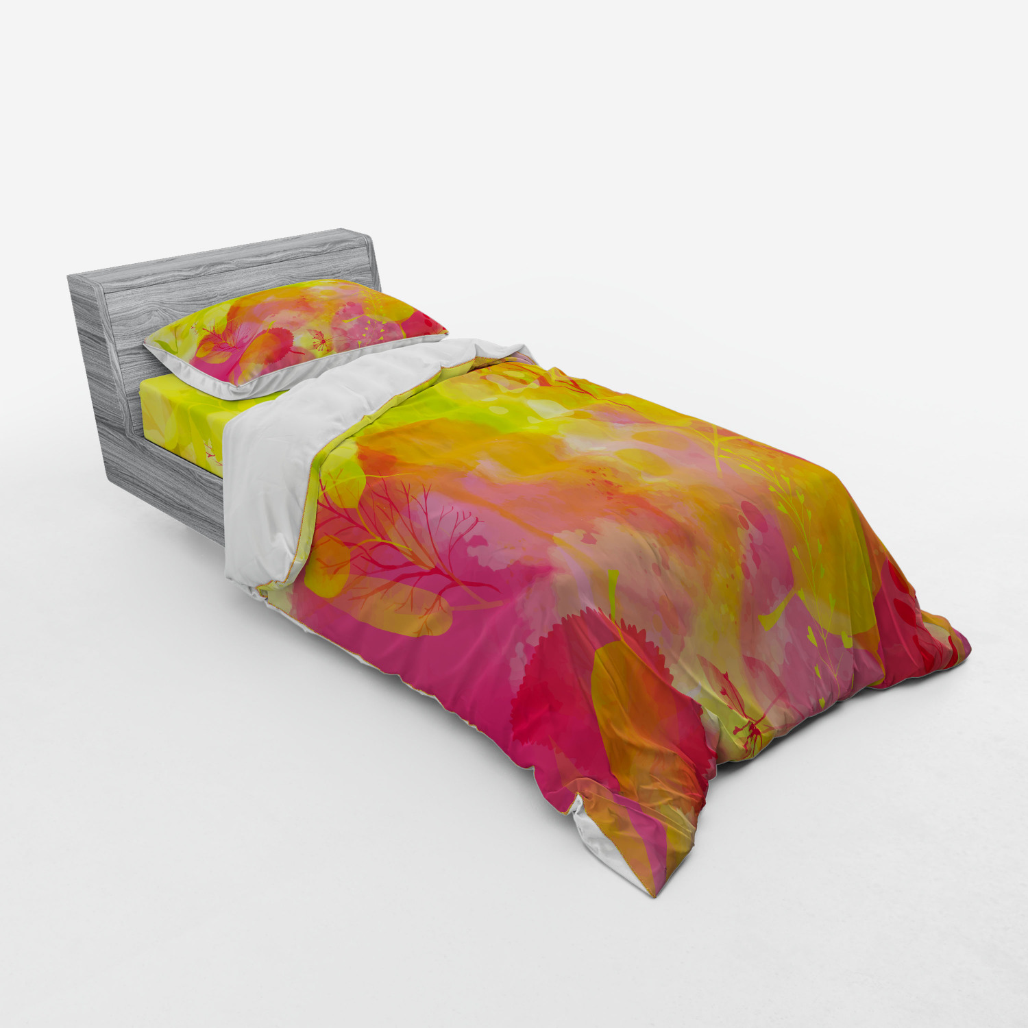 Ambesonne Pastel Design Bedding Set Duvet Cover Sham Fitted Sheet in 3 Sizes - Picture 178 of 236