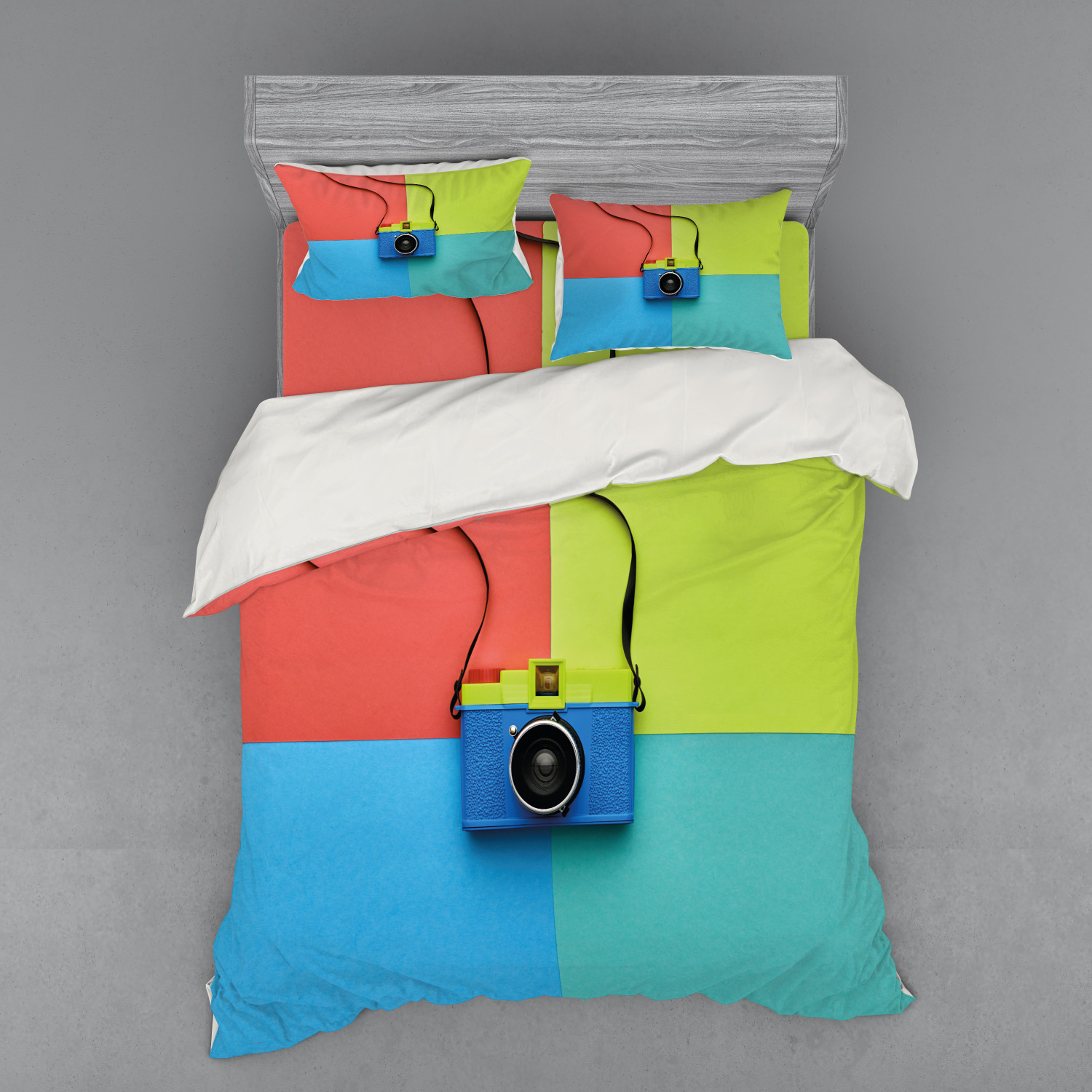 Ambesonne Pastel Design Bedding Set Duvet Cover Sham Fitted Sheet in 3 Sizes - Picture 147 of 236