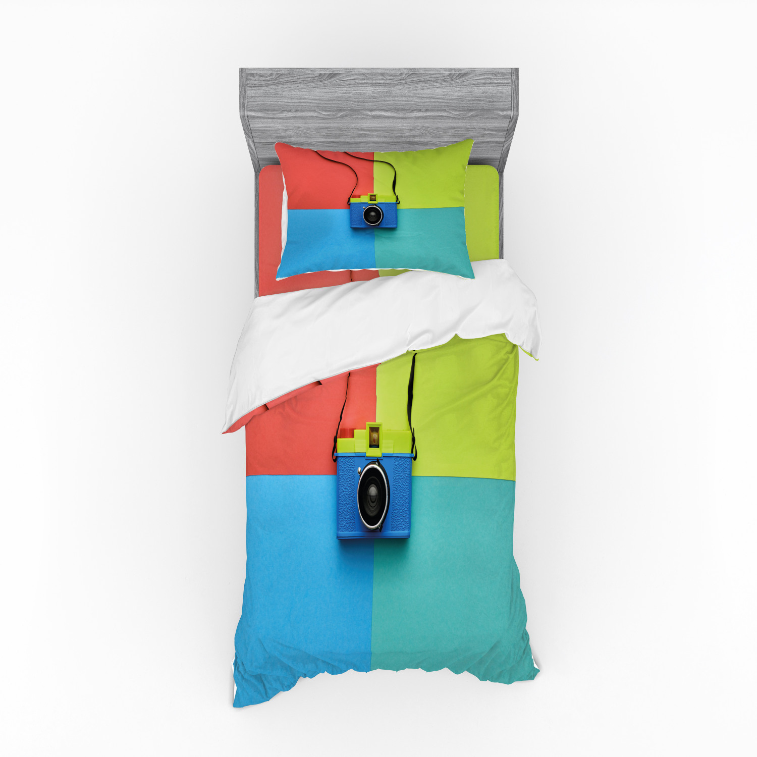 Ambesonne Pastel Design Bedding Set Duvet Cover Sham Fitted Sheet in 3 Sizes - Picture 145 of 236