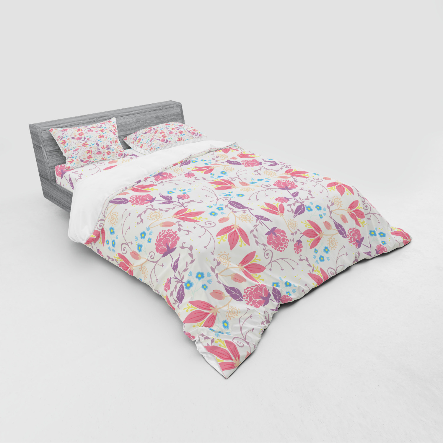 Ambesonne Pastel Design Bedding Set Duvet Cover Sham Fitted Sheet in 3 Sizes - Picture 100 of 236