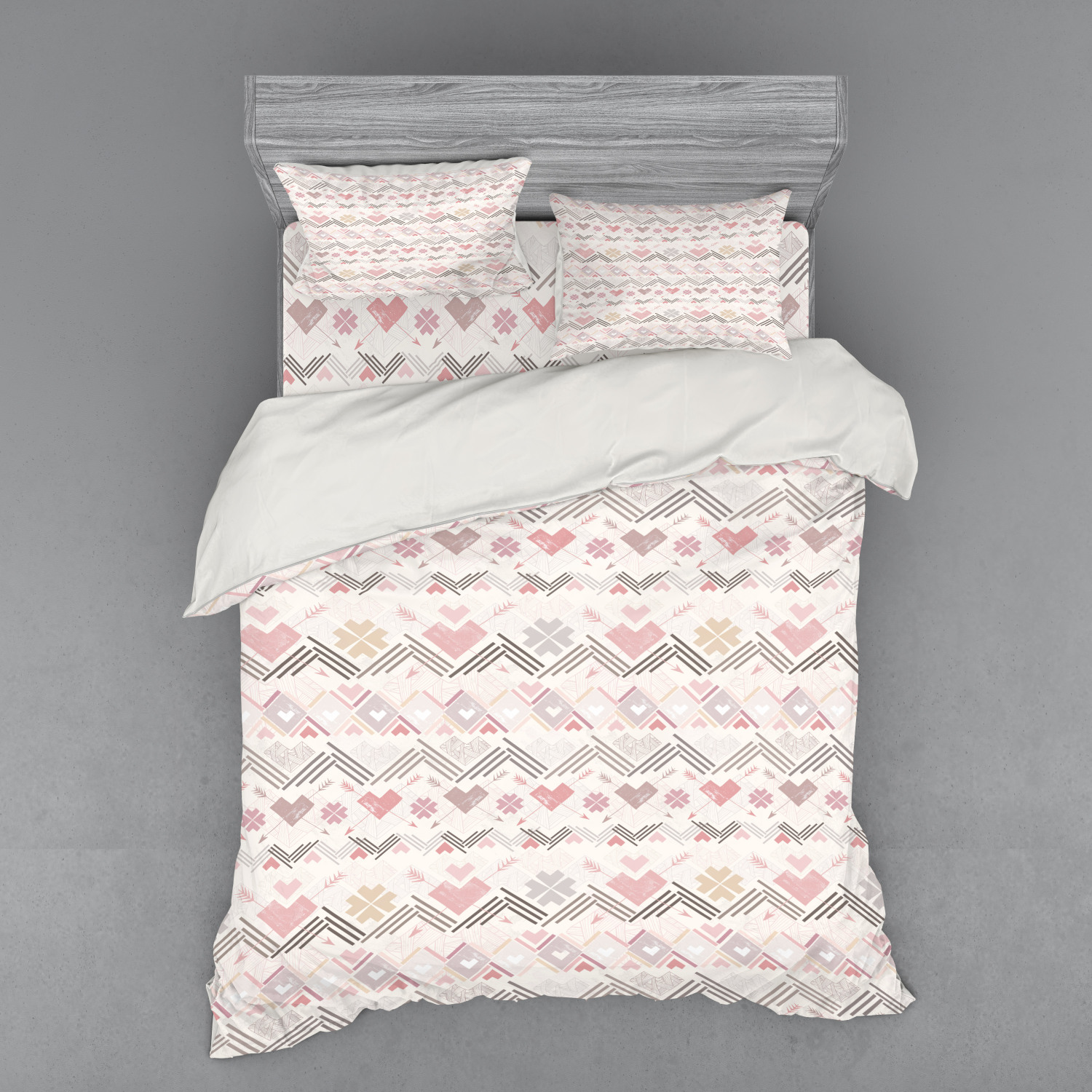 Ambesonne Pastel Design Bedding Set Duvet Cover Sham Fitted Sheet in 3 Sizes - Picture 15 of 236