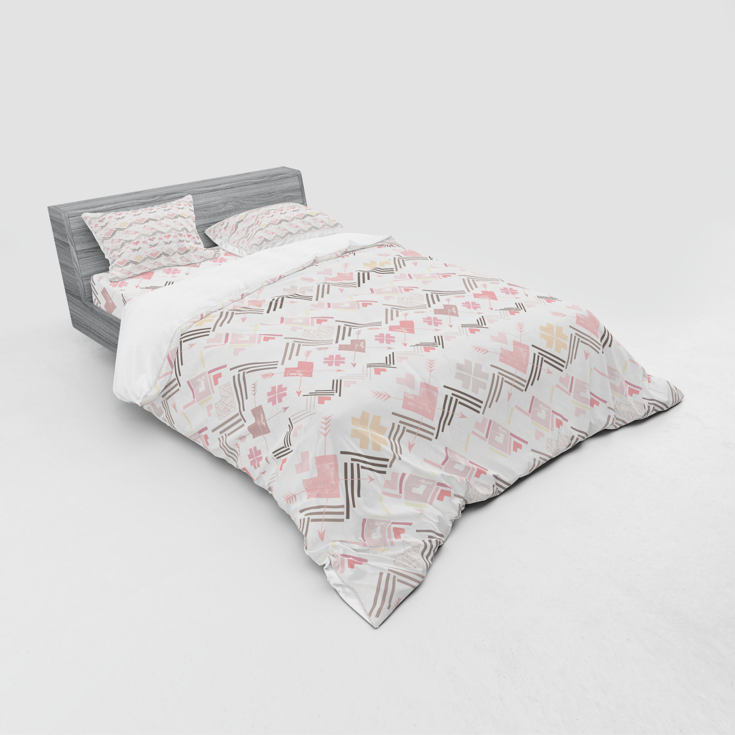 Ambesonne Pastel Design Bedding Set Duvet Cover Sham Fitted Sheet in 3 Sizes - Picture 16 of 236