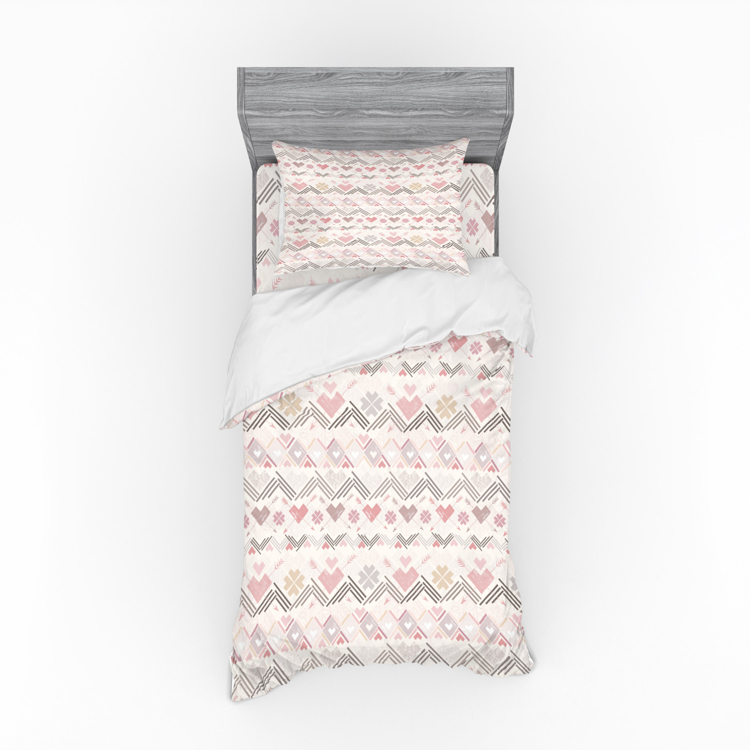 Ambesonne Pastel Design Bedding Set Duvet Cover Sham Fitted Sheet in 3 Sizes - Picture 13 of 236