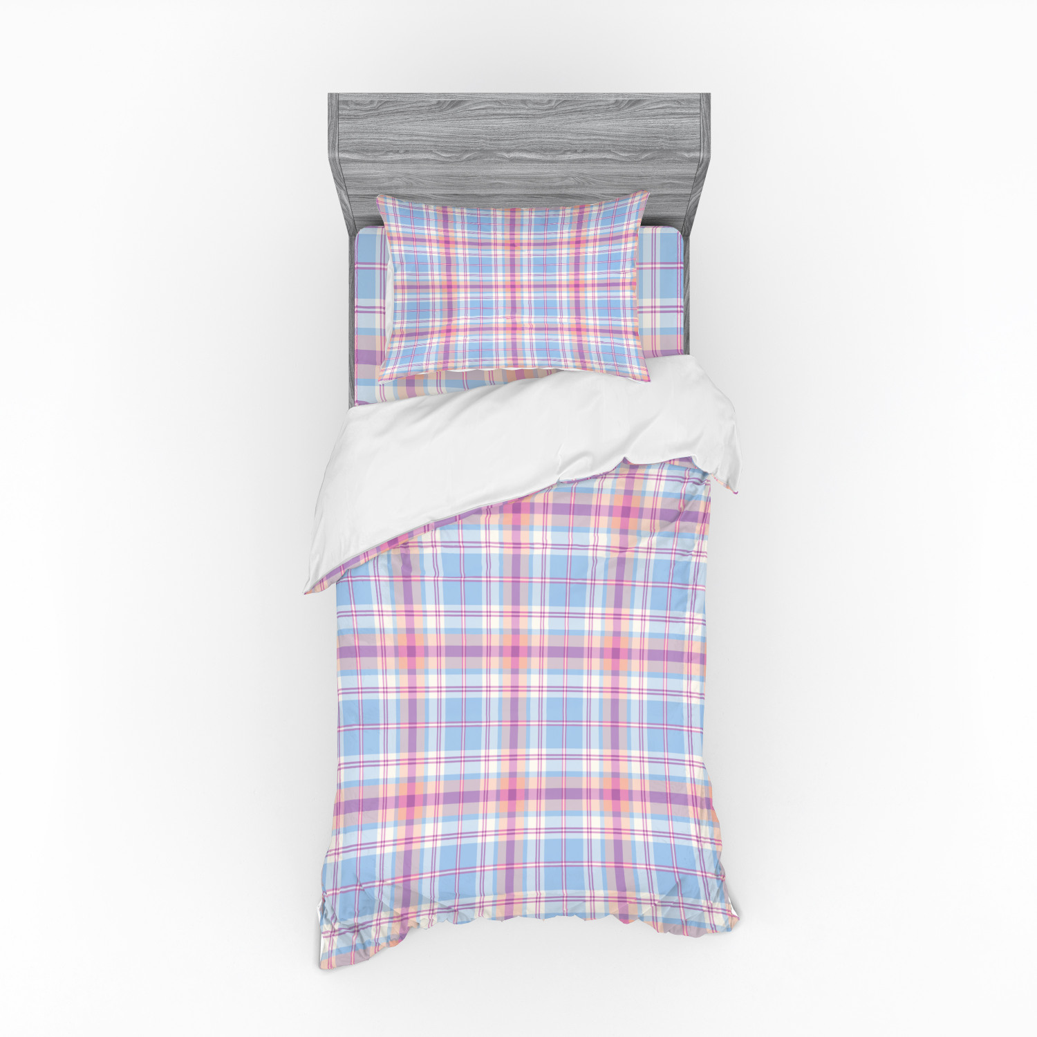Ambesonne Pastel Design Bedding Set Duvet Cover Sham Fitted Sheet in 3 Sizes - Picture 201 of 236