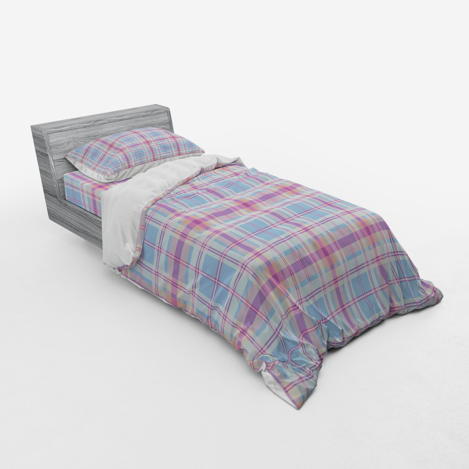 Ambesonne Pastel Design Bedding Set Duvet Cover Sham Fitted Sheet in 3 Sizes - Picture 202 of 236