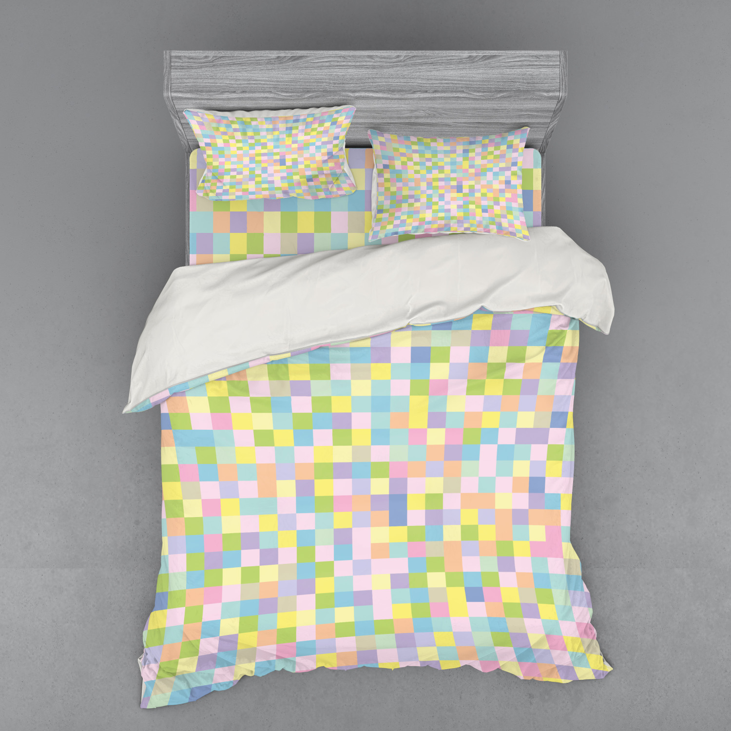 Ambesonne Pastel Design Bedding Set Duvet Cover Sham Fitted Sheet in 3 Sizes - Picture 47 of 236