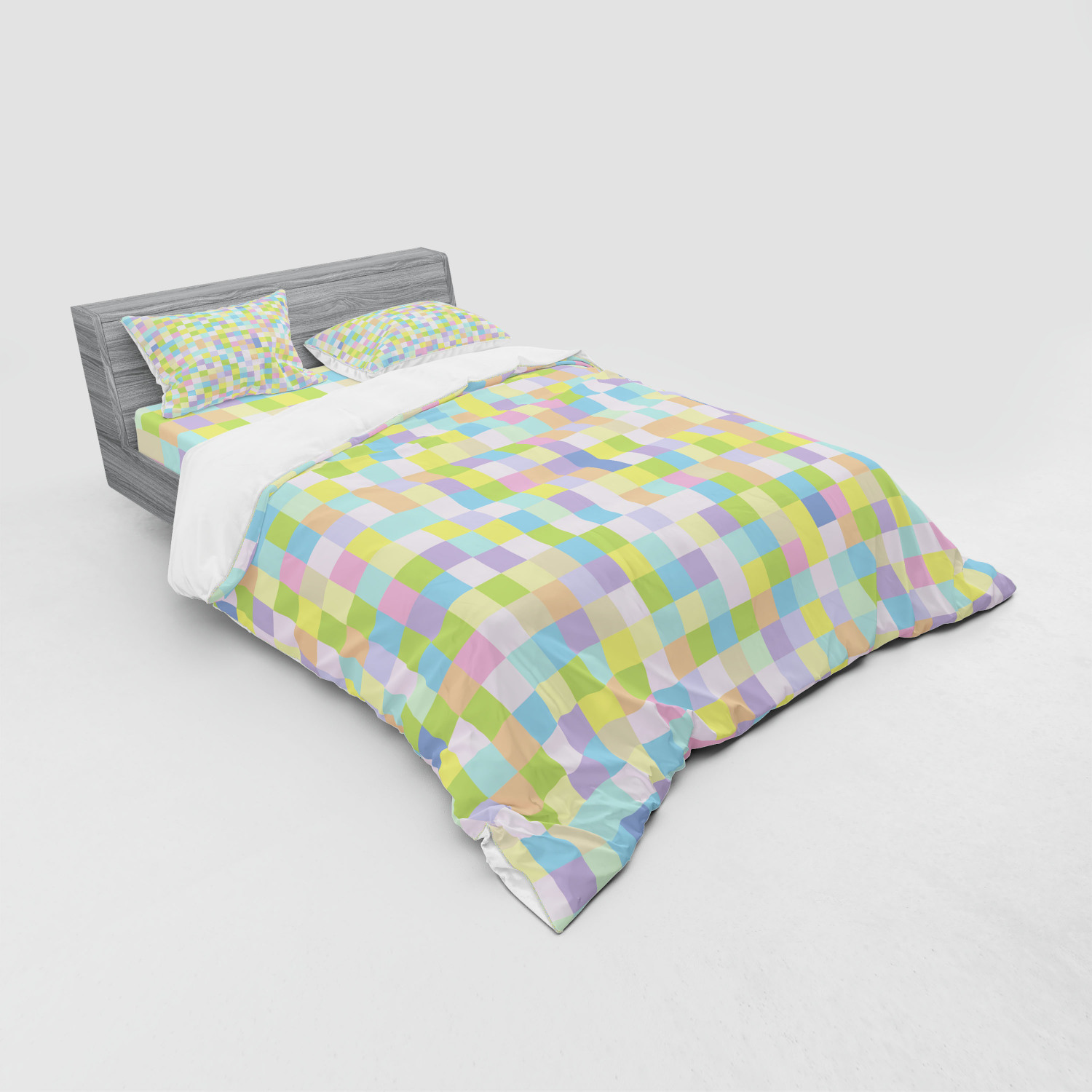 Ambesonne Pastel Design Bedding Set Duvet Cover Sham Fitted Sheet in 3 Sizes - Picture 48 of 236