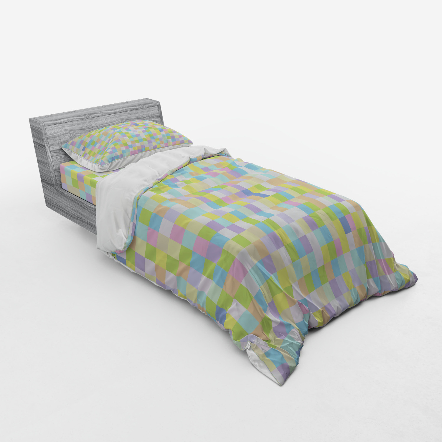 Ambesonne Pastel Design Bedding Set Duvet Cover Sham Fitted Sheet in 3 Sizes - Picture 46 of 236