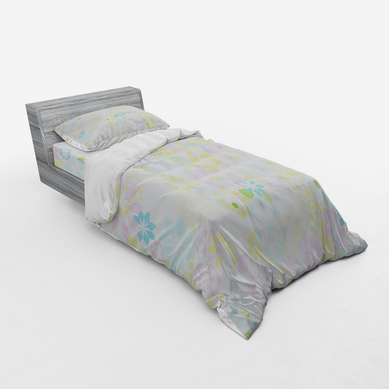 Ambesonne Pastel Design Bedding Set Duvet Cover Sham Fitted Sheet in 3 Sizes - Picture 26 of 236