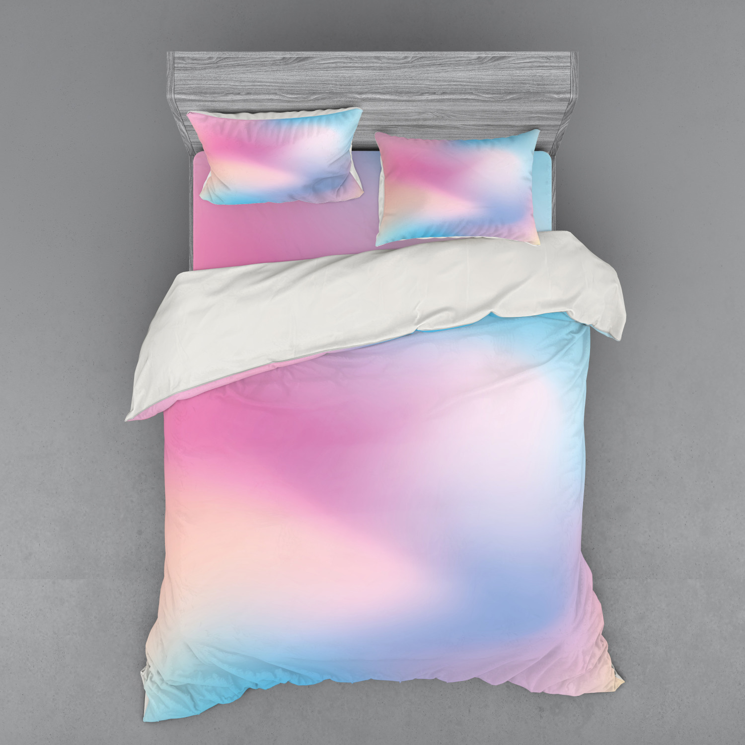 Ambesonne Pastel Design Bedding Set Duvet Cover Sham Fitted Sheet in 3 Sizes - Picture 63 of 236