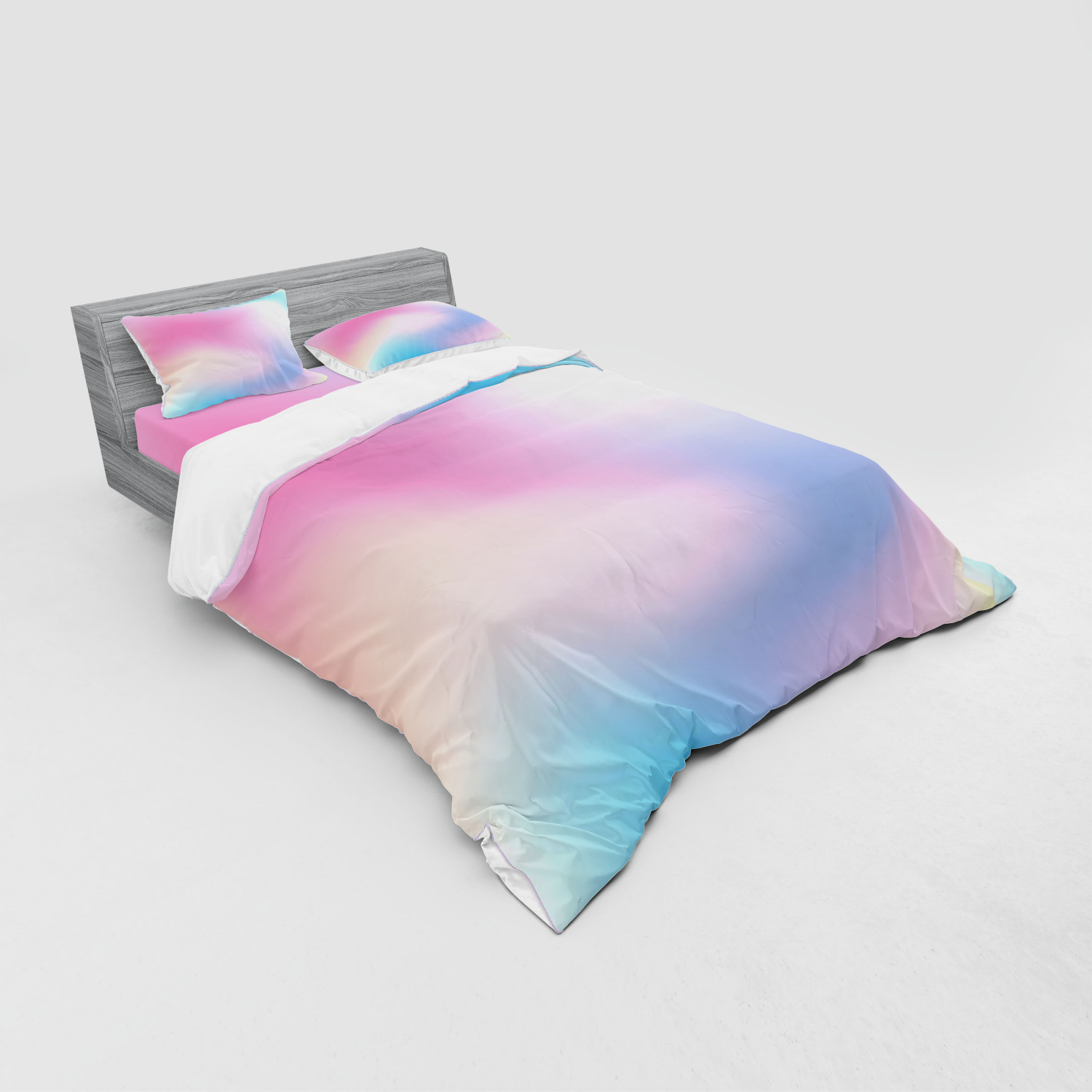 Ambesonne Pastel Design Bedding Set Duvet Cover Sham Fitted Sheet in 3 Sizes - Picture 64 of 236