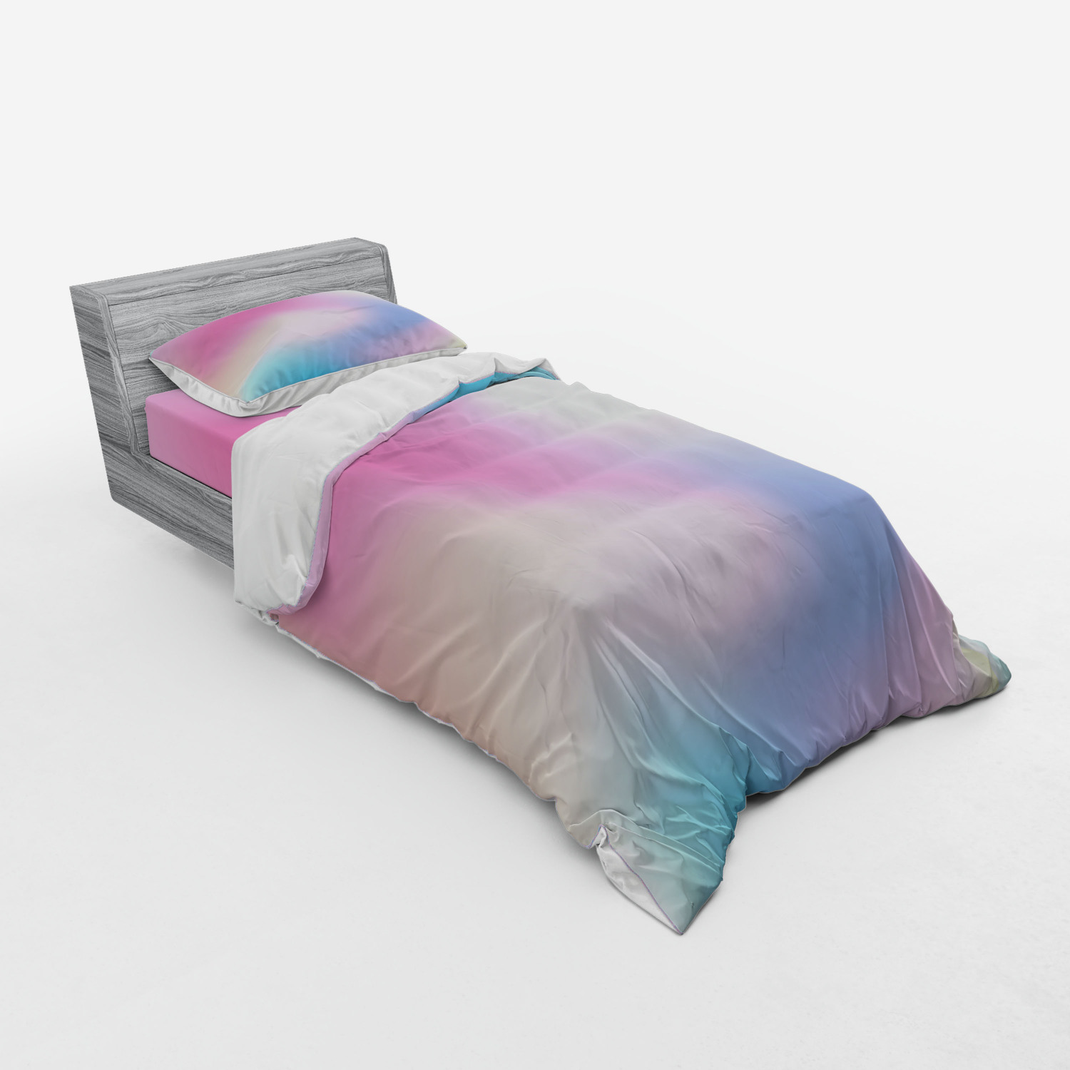 Ambesonne Pastel Design Bedding Set Duvet Cover Sham Fitted Sheet in 3 Sizes - Picture 62 of 236