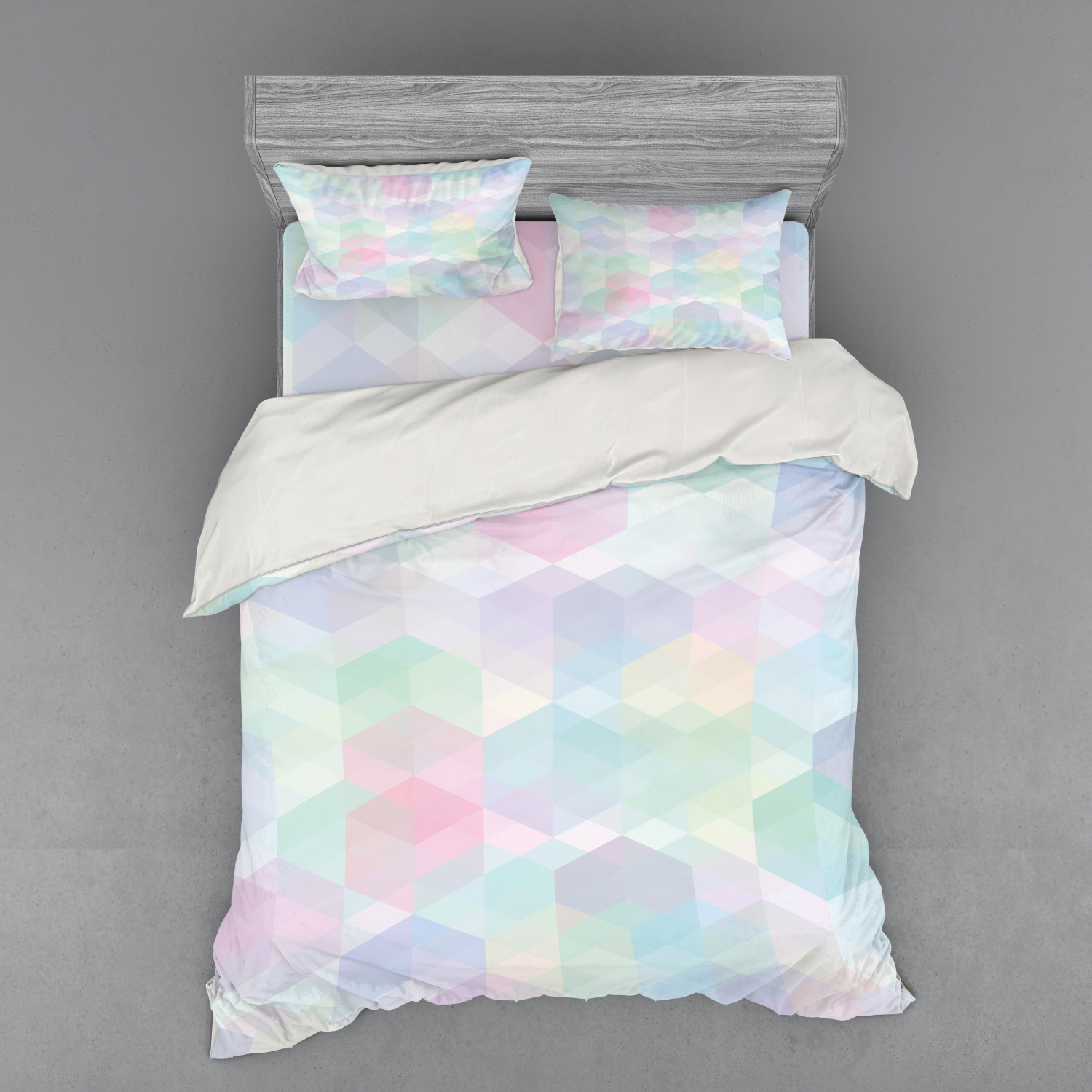 Ambesonne Pastel Design Bedding Set Duvet Cover Sham Fitted Sheet in 3 Sizes - Picture 115 of 236