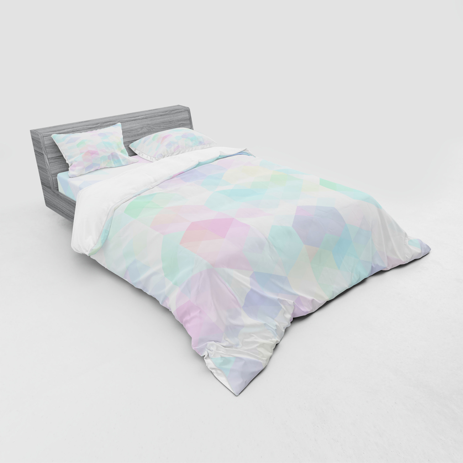 Ambesonne Pastel Design Bedding Set Duvet Cover Sham Fitted Sheet in 3 Sizes - Picture 116 of 236