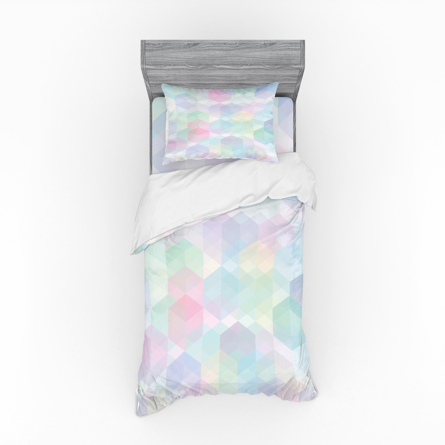 Ambesonne Pastel Design Bedding Set Duvet Cover Sham Fitted Sheet in 3 Sizes - Picture 113 of 236