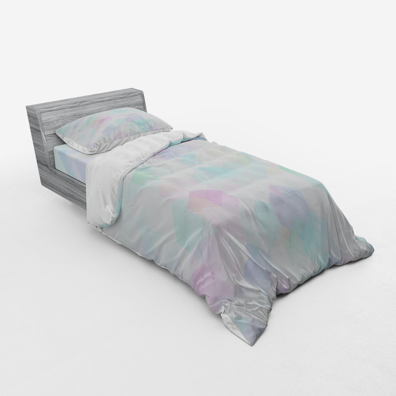 Ambesonne Pastel Design Bedding Set Duvet Cover Sham Fitted Sheet in 3 Sizes - Picture 114 of 236