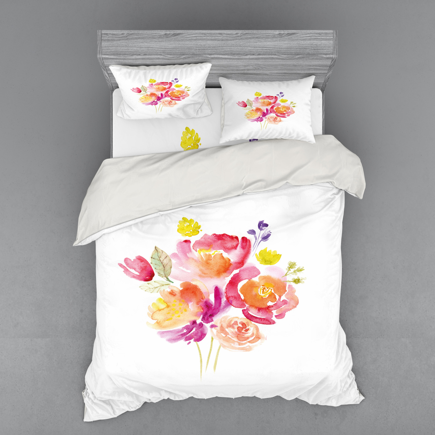 Ambesonne Pastel Design Bedding Set Duvet Cover Sham Fitted Sheet in 3 Sizes - Picture 223 of 236