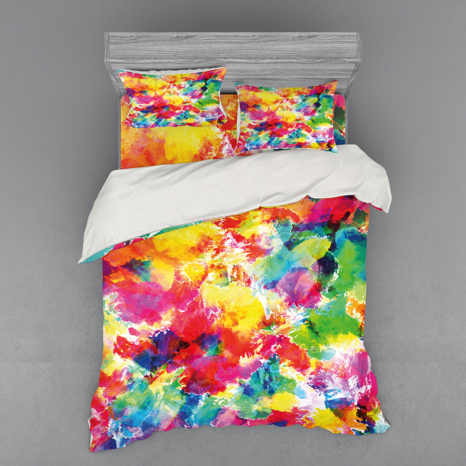 Ambesonne Pastel Design Bedding Set Duvet Cover Sham Fitted Sheet in 3 Sizes - Picture 211 of 236