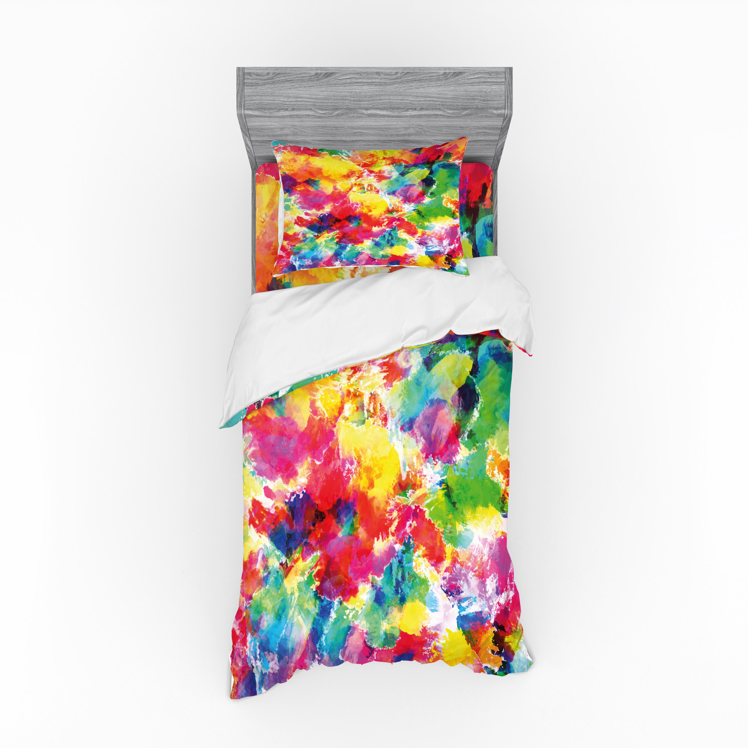 Ambesonne Pastel Design Bedding Set Duvet Cover Sham Fitted Sheet in 3 Sizes - Picture 209 of 236