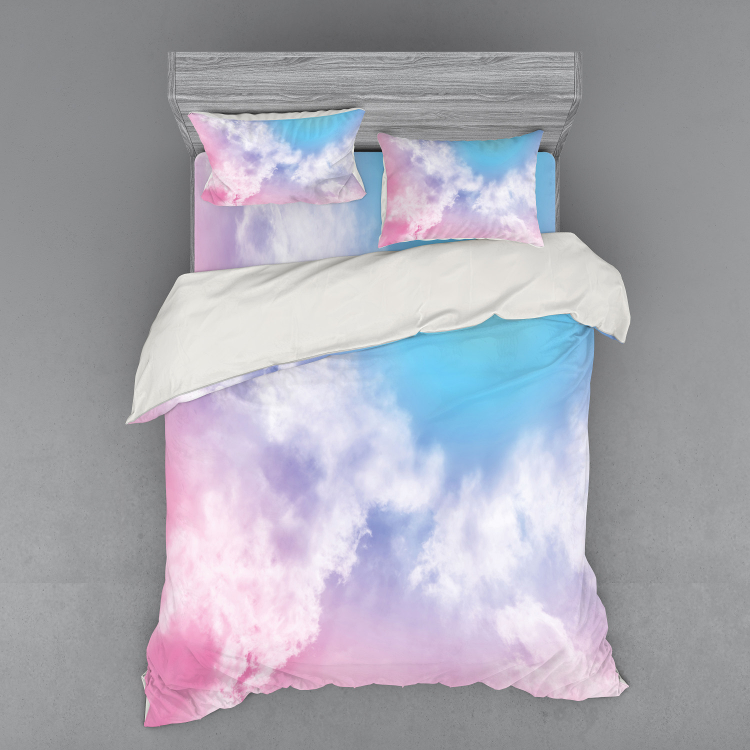 Ambesonne Pastel Design Bedding Set Duvet Cover Sham Fitted Sheet in 3 Sizes - Picture 79 of 236