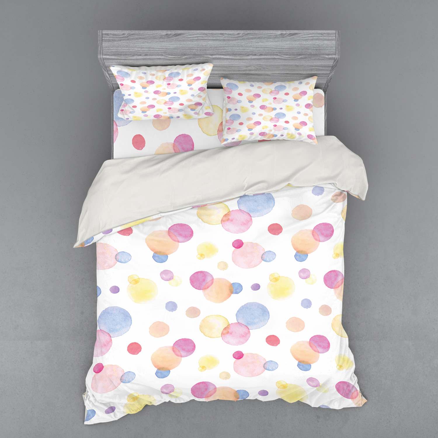 Ambesonne Pastel Design Bedding Set Duvet Cover Sham Fitted Sheet in 3 Sizes - Picture 219 of 236