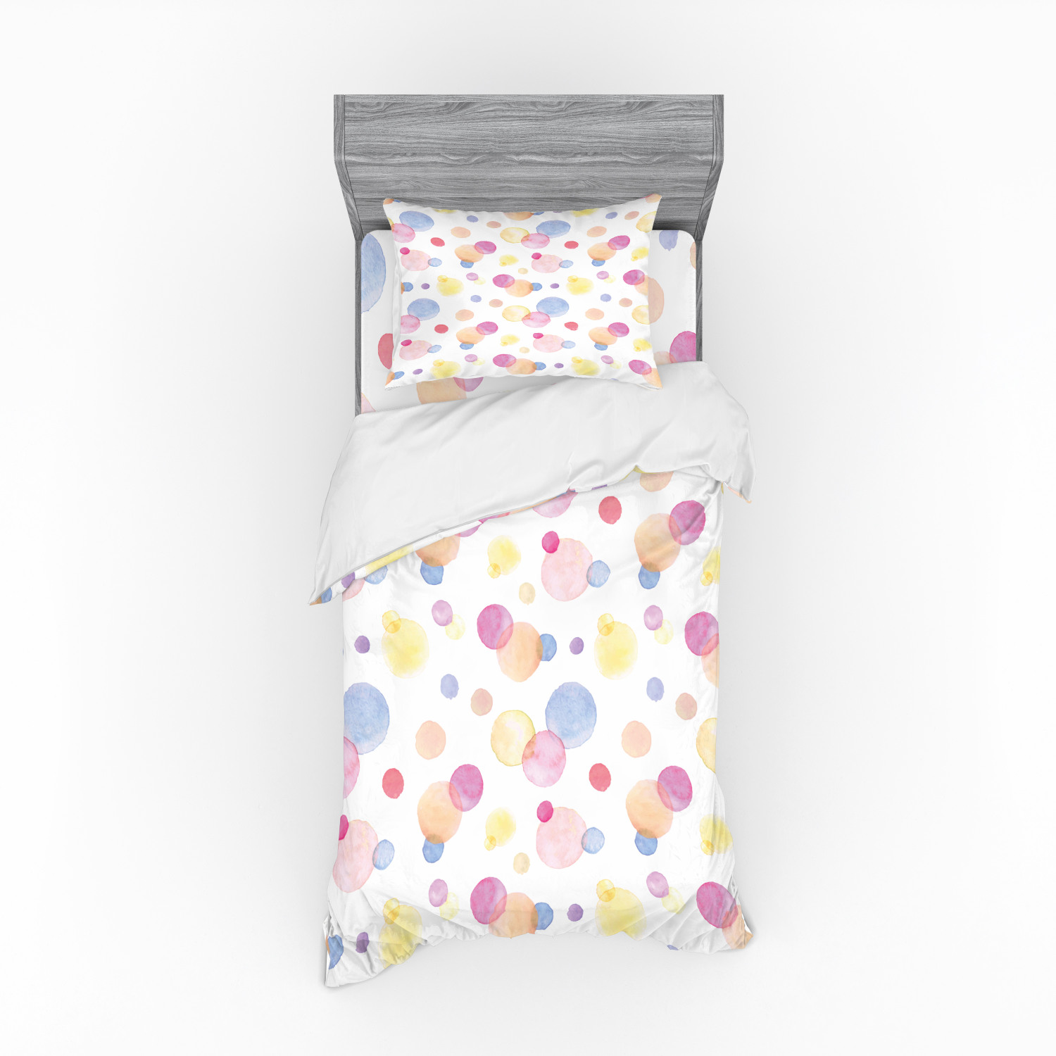Ambesonne Pastel Design Bedding Set Duvet Cover Sham Fitted Sheet in 3 Sizes - Picture 217 of 236