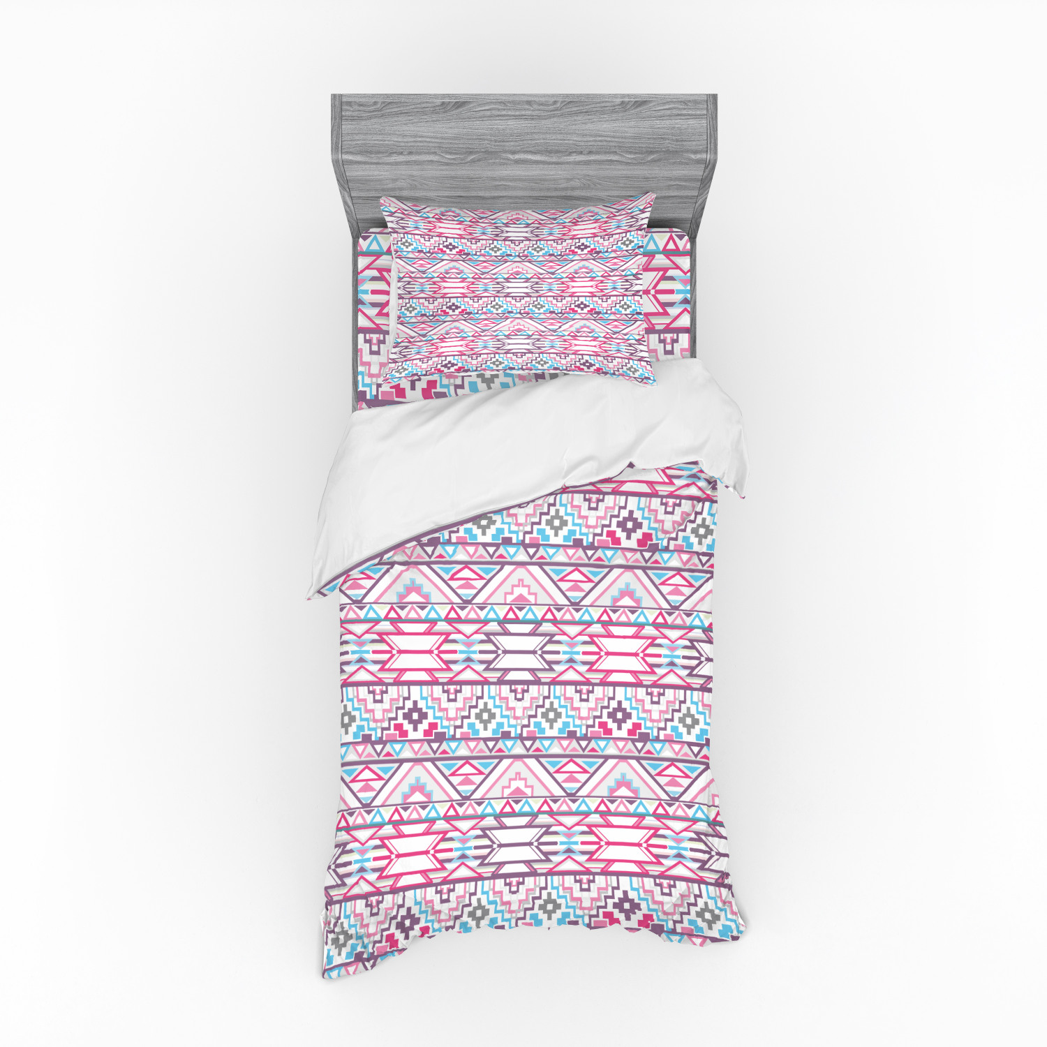 Ambesonne Pastel Design Bedding Set Duvet Cover Sham Fitted Sheet in 3 Sizes - Picture 17 of 236