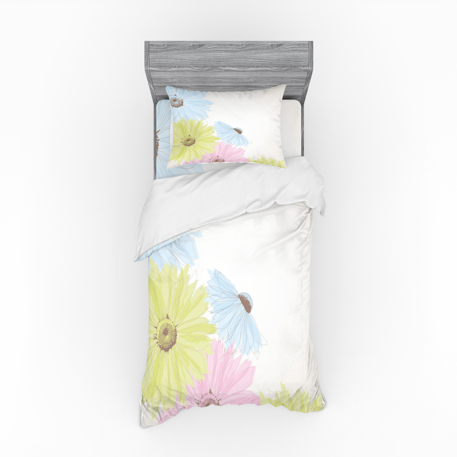 Ambesonne Pastel Design Bedding Set Duvet Cover Sham Fitted Sheet in 3 Sizes - Picture 37 of 236