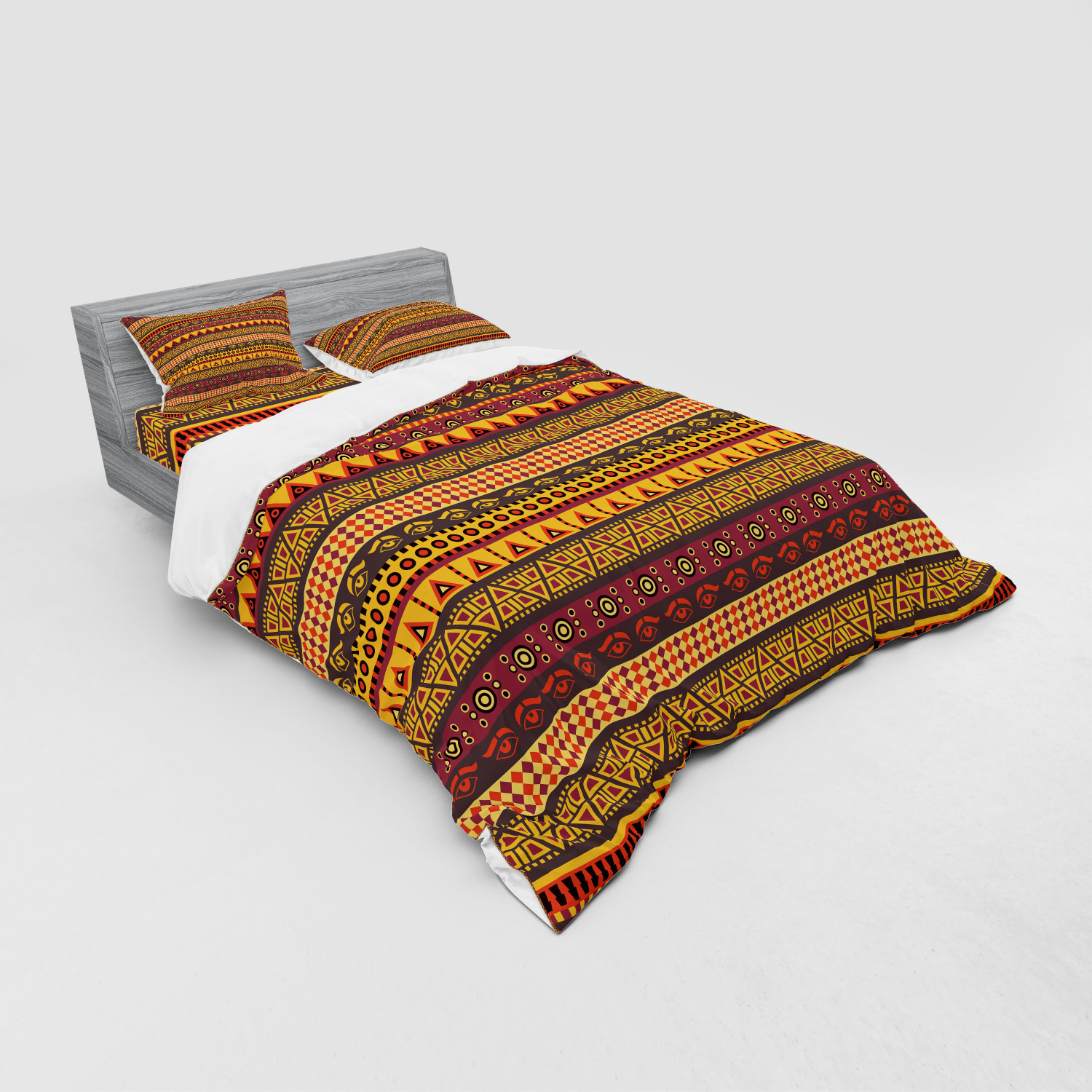 Ambesonne African Theme Bedding Set Duvet Cover Sham Fitted Sheet in 3 Sizes eBay