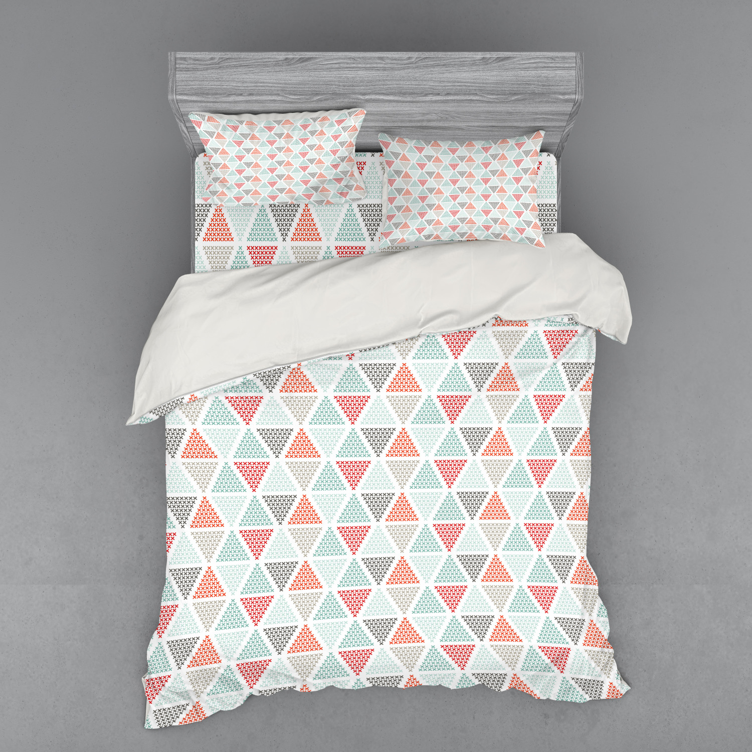 Ambesonne Pastel Design Bedding Set Duvet Cover Sham Fitted Sheet in 3 Sizes - Picture 111 of 236
