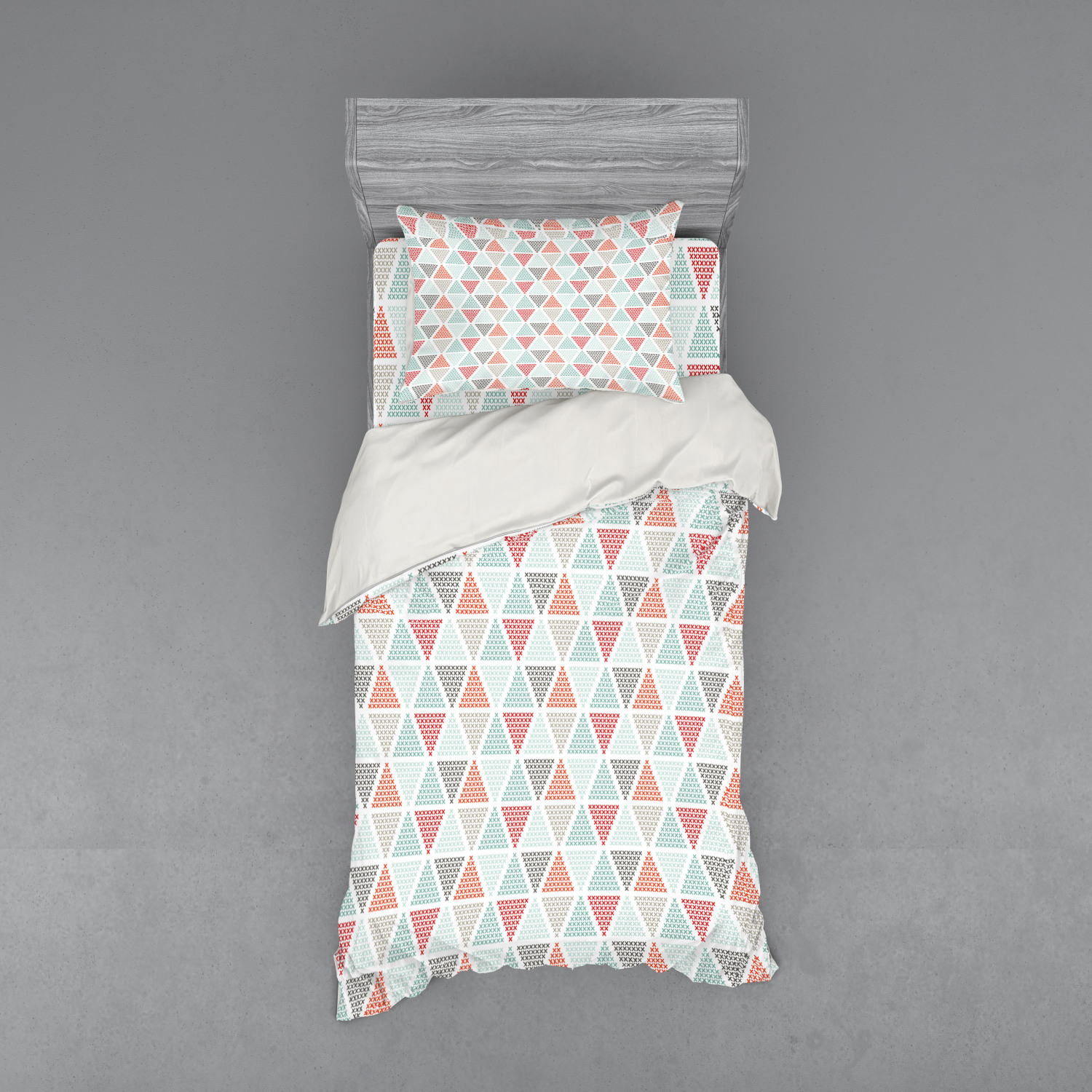 Ambesonne Pastel Design Bedding Set Duvet Cover Sham Fitted Sheet in 3 Sizes - Picture 109 of 236