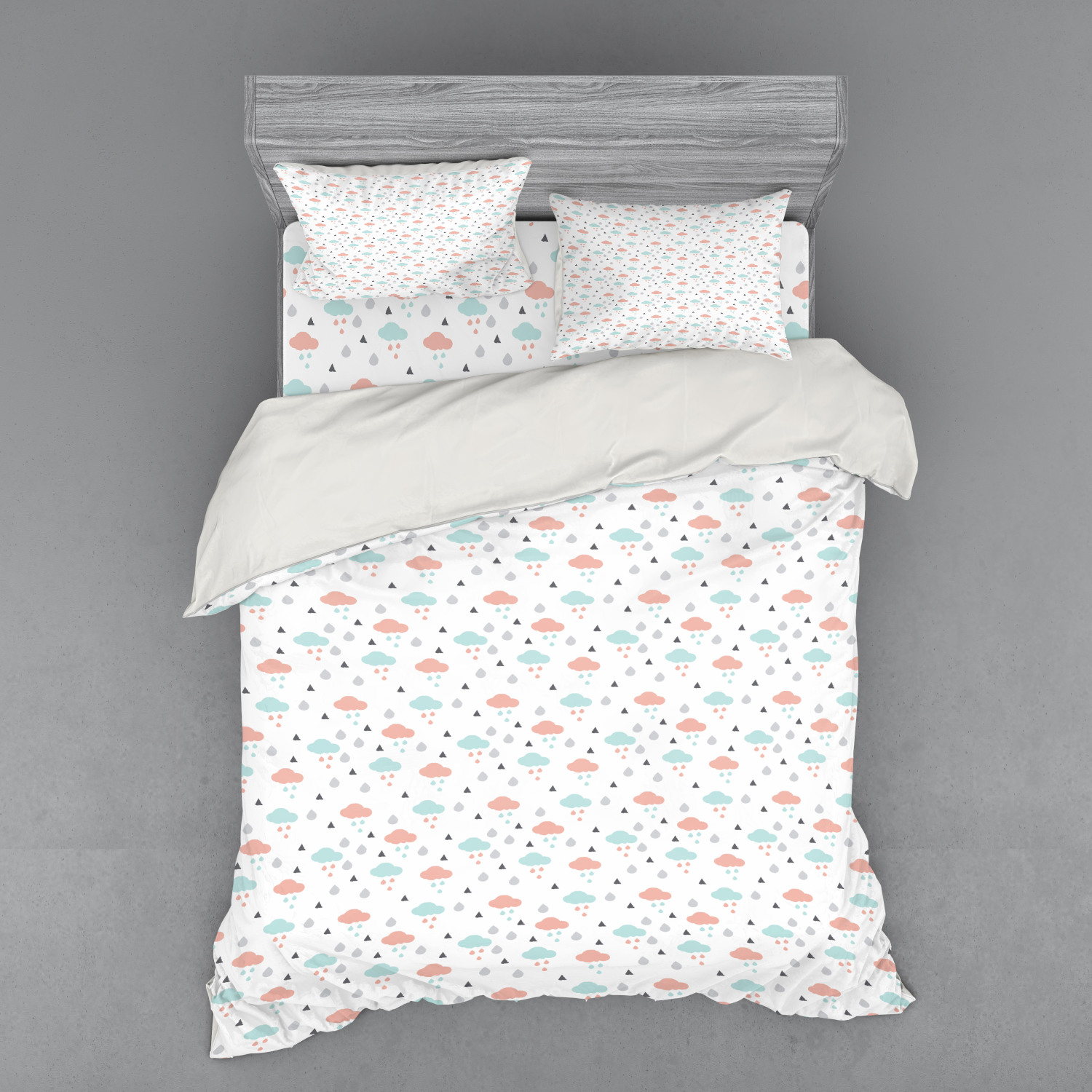 Ambesonne Pastel Design Bedding Set Duvet Cover Sham Fitted Sheet in 3 Sizes - Picture 35 of 236