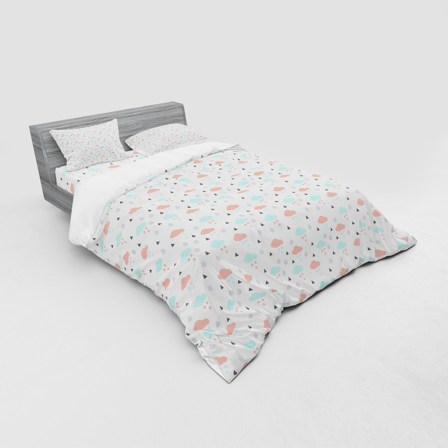 Ambesonne Pastel Design Bedding Set Duvet Cover Sham Fitted Sheet in 3 Sizes - Picture 36 of 236