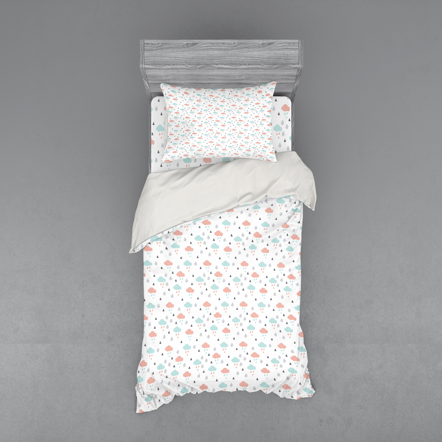 Ambesonne Pastel Design Bedding Set Duvet Cover Sham Fitted Sheet in 3 Sizes - Picture 33 of 236