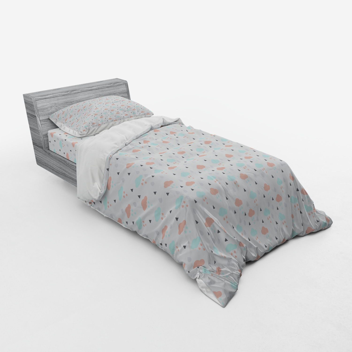Ambesonne Pastel Design Bedding Set Duvet Cover Sham Fitted Sheet in 3 Sizes - Picture 34 of 236