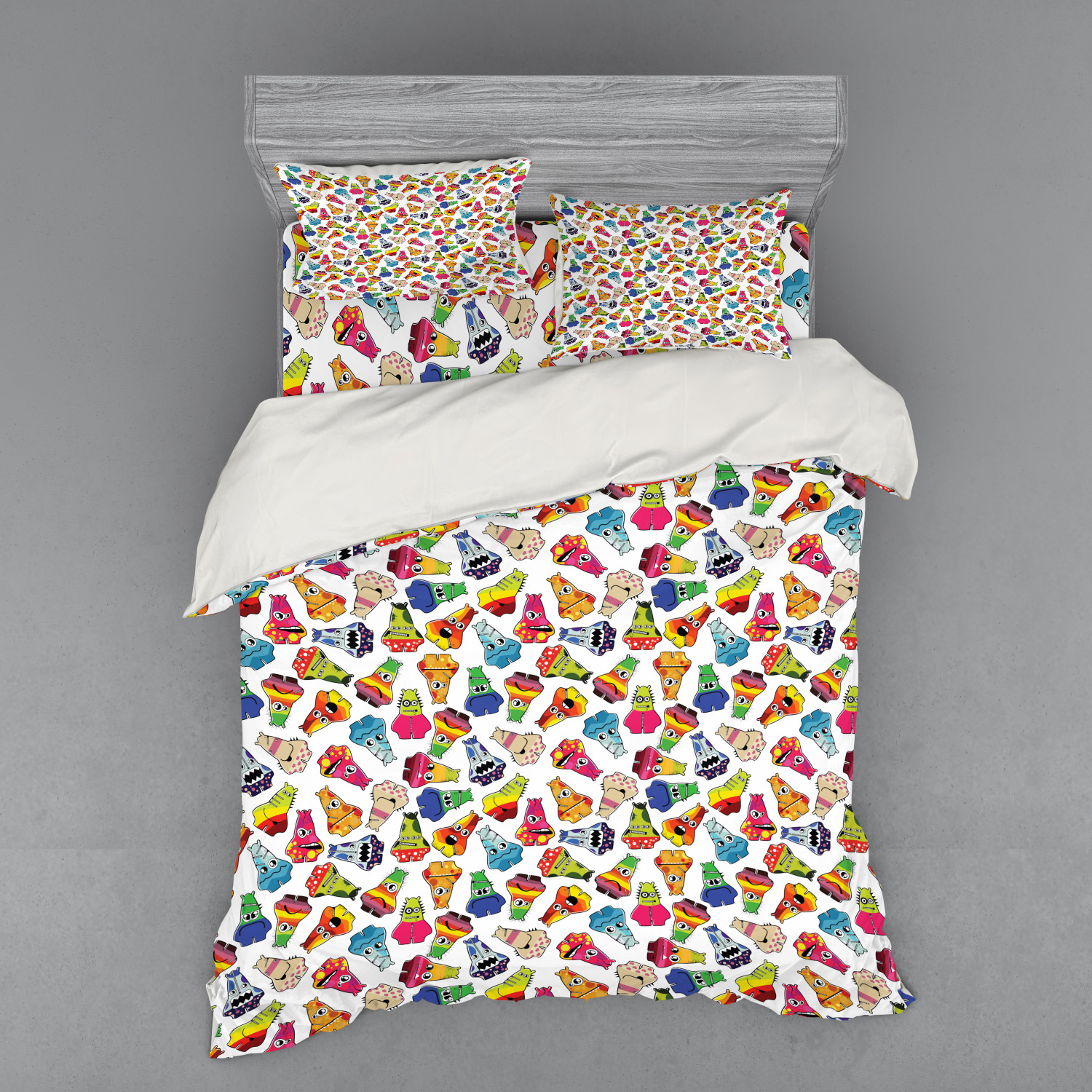 Ambesonne Funny Bedding Set Duvet Cover Sham Fitted Sheet in 3 Sizes eBay