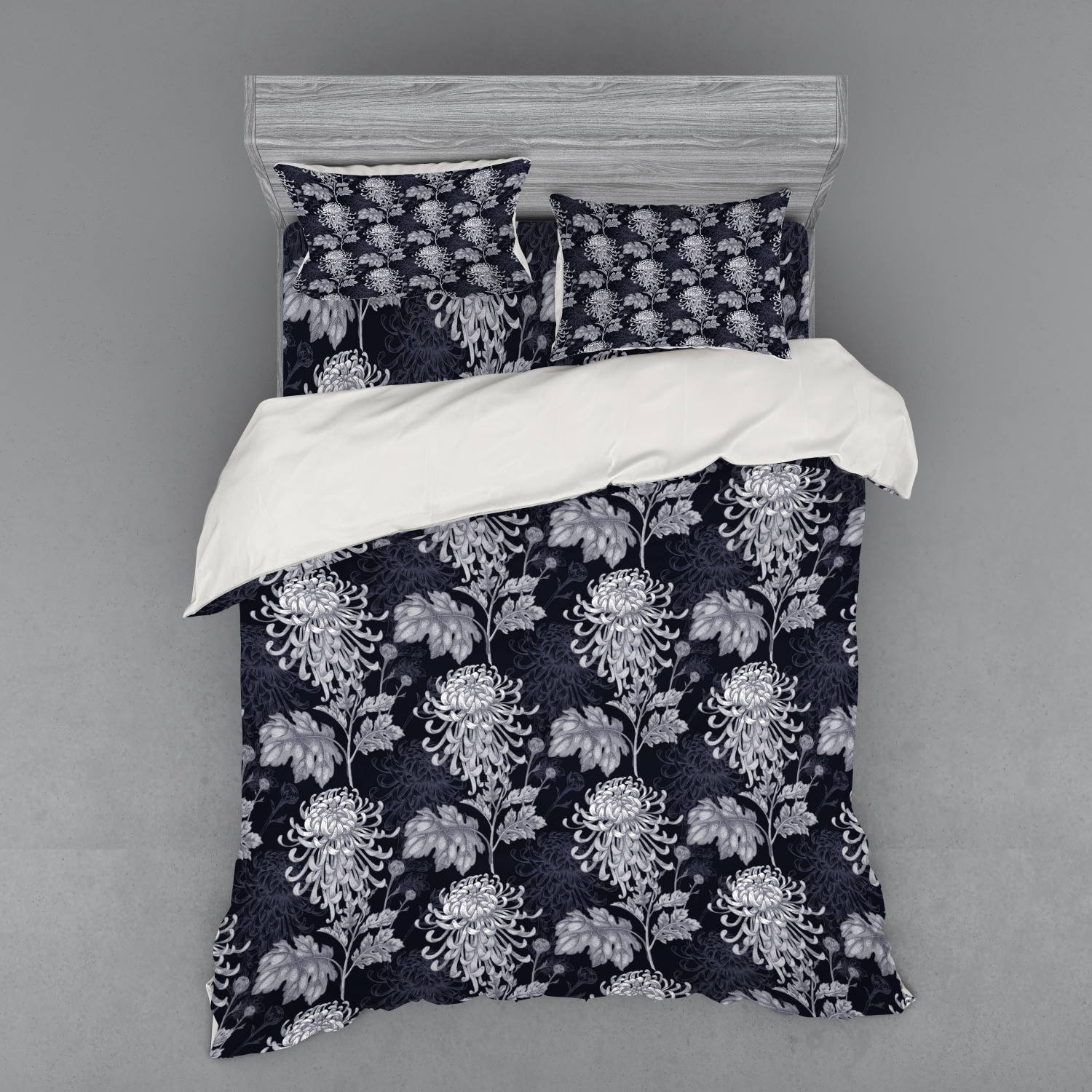 Ambesonne Leaves Bedding Set Duvet Cover Sham Fitted Sheet in 3 Sizes - Picture 91 of 244