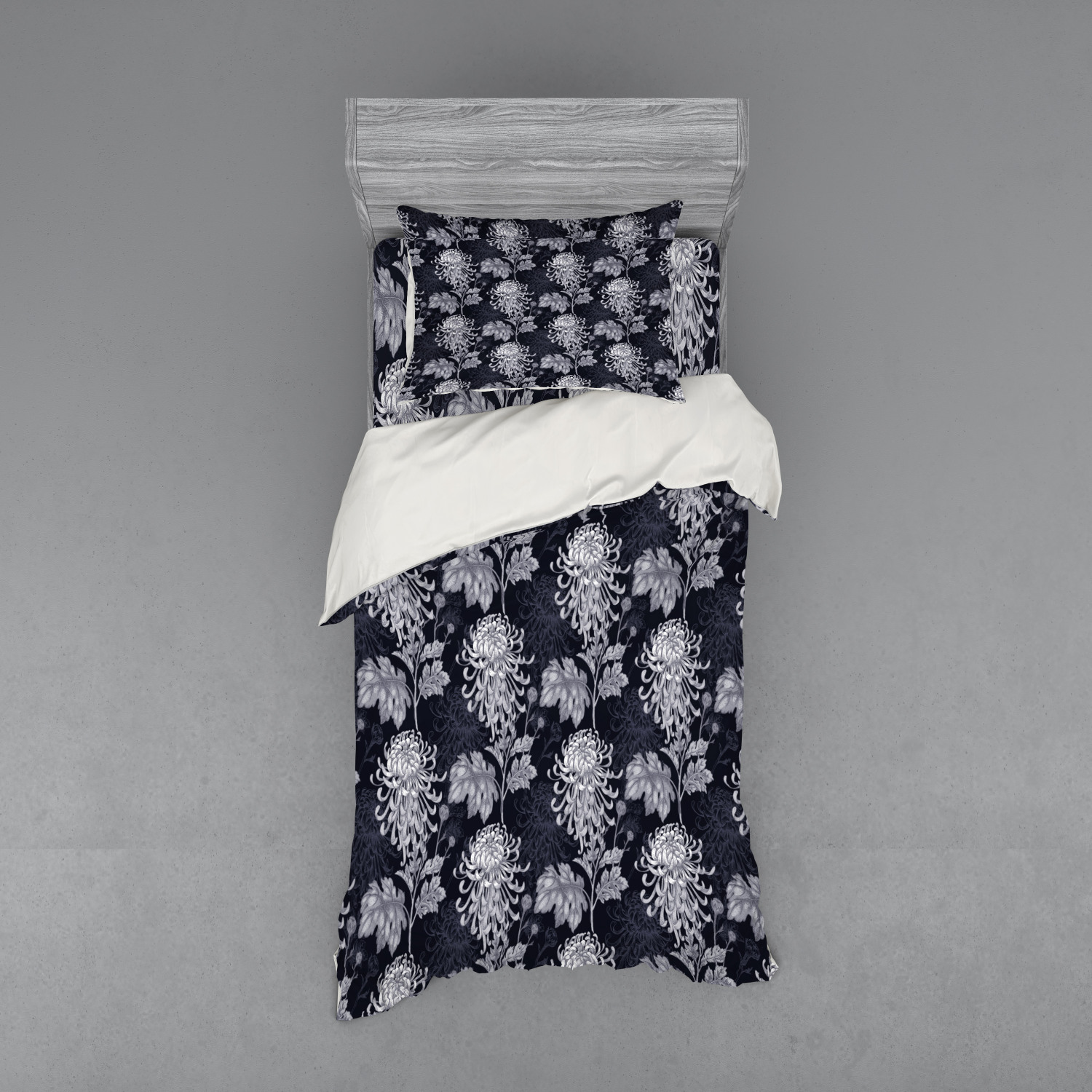 Ambesonne Leaves Bedding Set Duvet Cover Sham Fitted Sheet in 3 Sizes - Picture 89 of 244