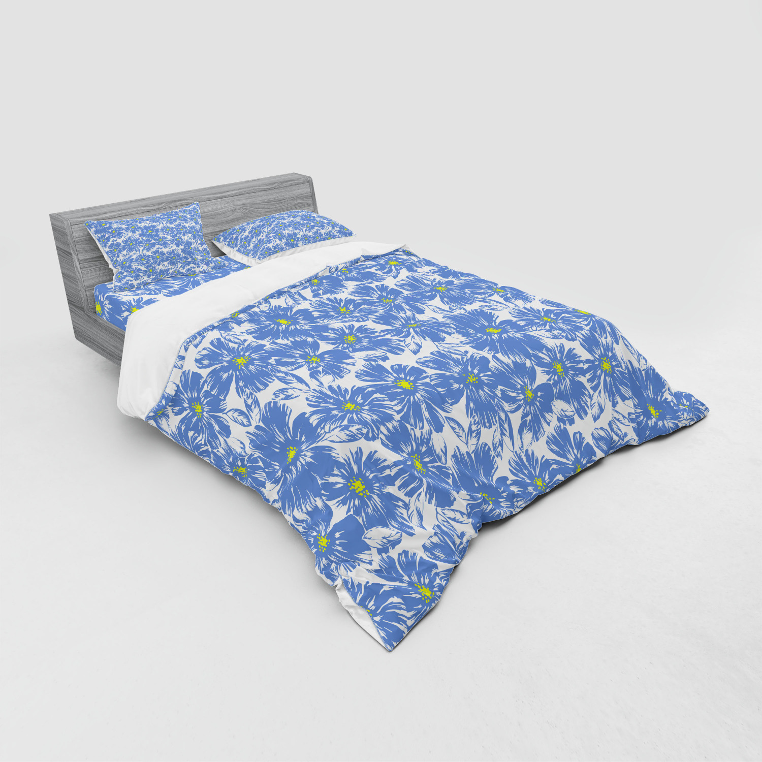 Ambesonne Leaves Bedding Set Duvet Cover Sham Fitted Sheet in 3 Sizes - Picture 84 of 244