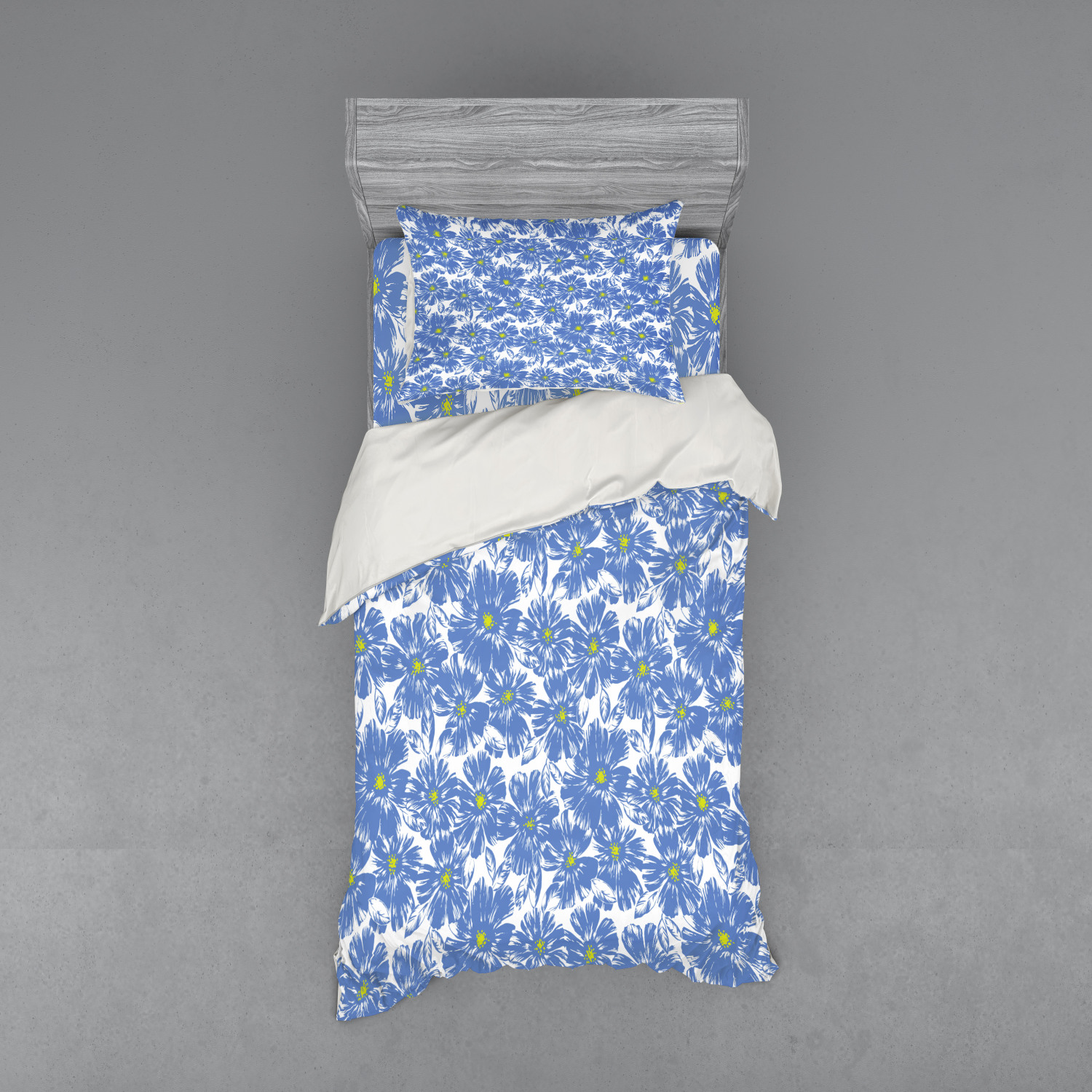 Ambesonne Leaves Bedding Set Duvet Cover Sham Fitted Sheet in 3 Sizes - Picture 81 of 244