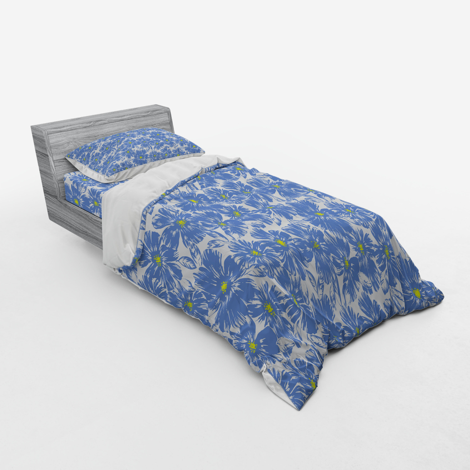 Ambesonne Leaves Bedding Set Duvet Cover Sham Fitted Sheet in 3 Sizes - Picture 82 of 244