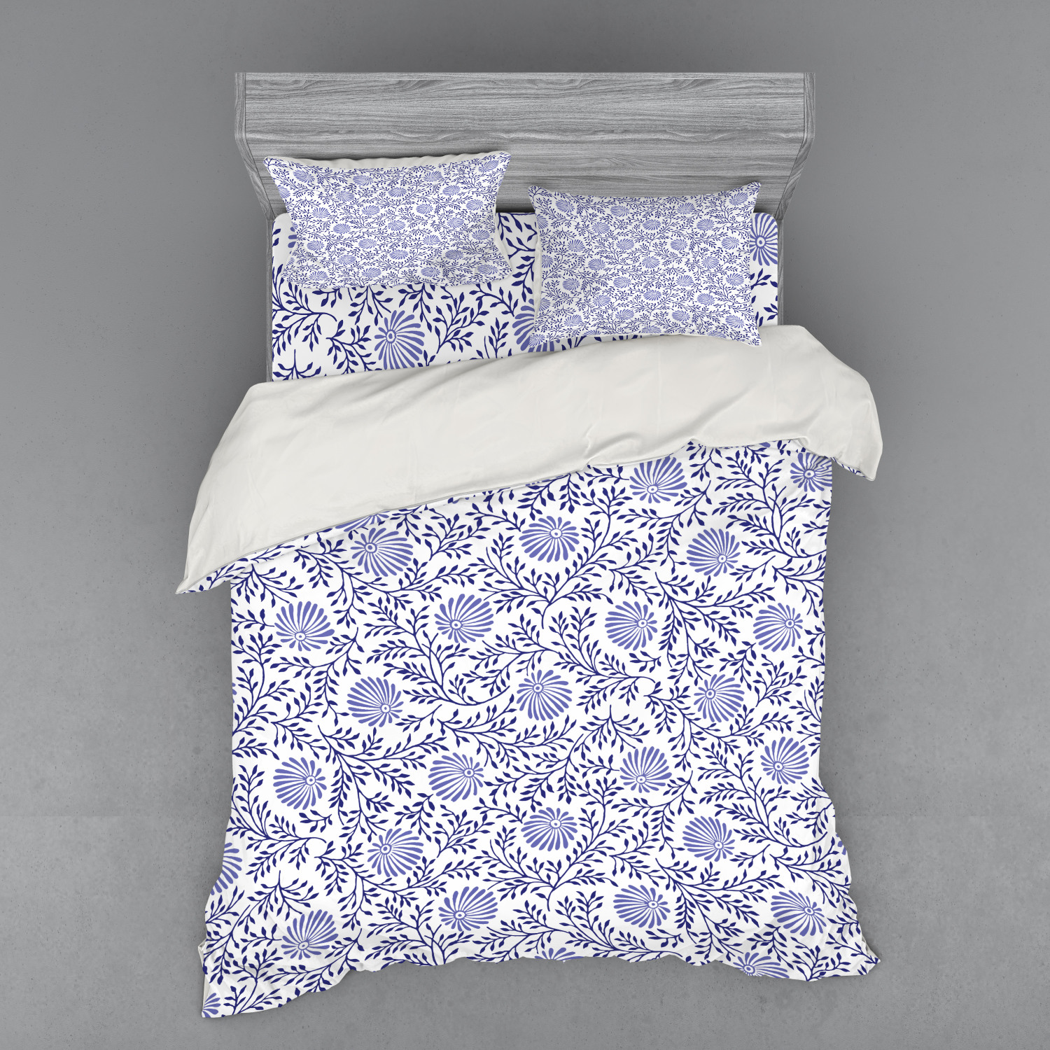 Ambesonne Leaves Bedding Set Duvet Cover Sham Fitted Sheet in 3 Sizes - Picture 147 of 244