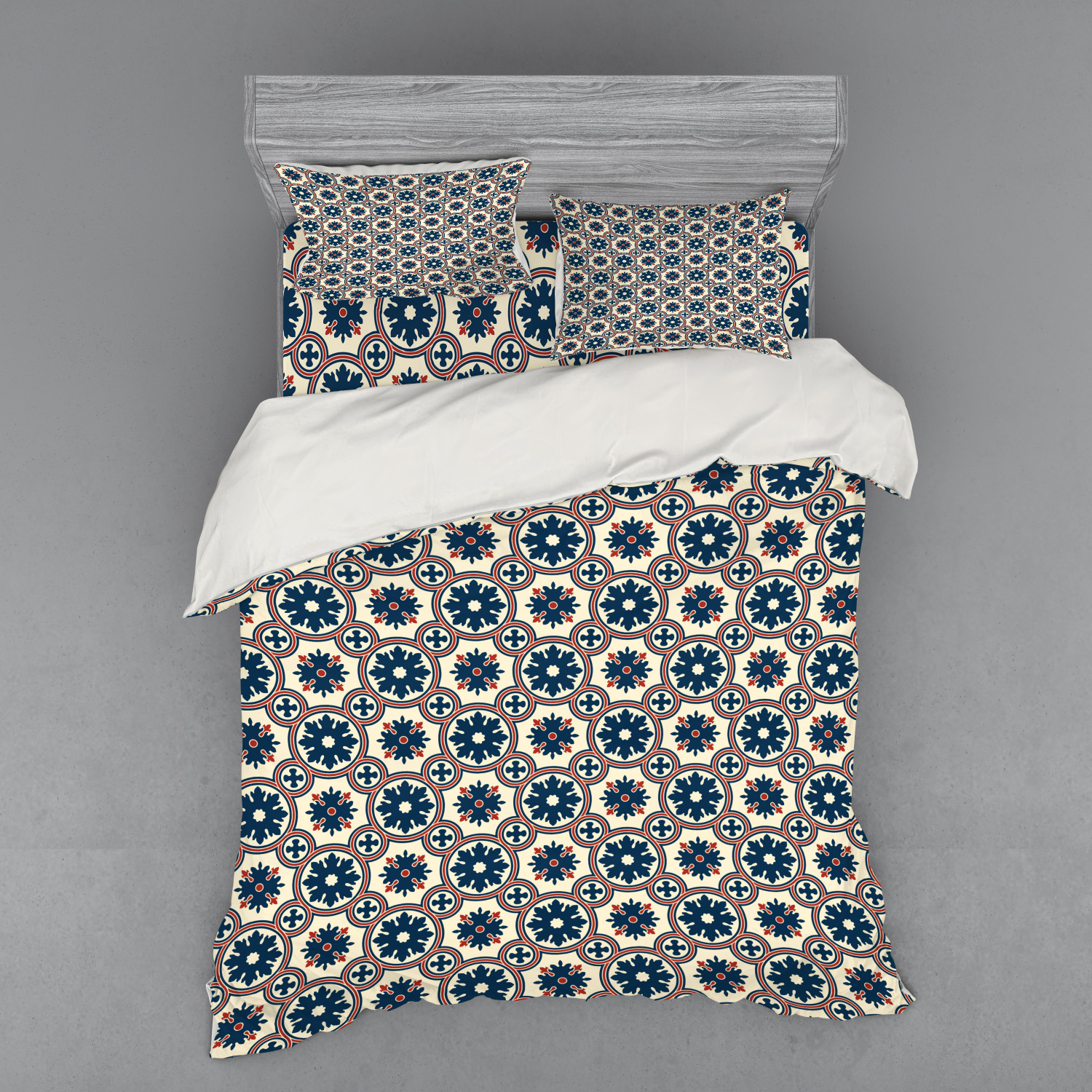 Ambesonne Leaves Bedding Set Duvet Cover Sham Fitted Sheet in 3 Sizes - Picture 175 of 244