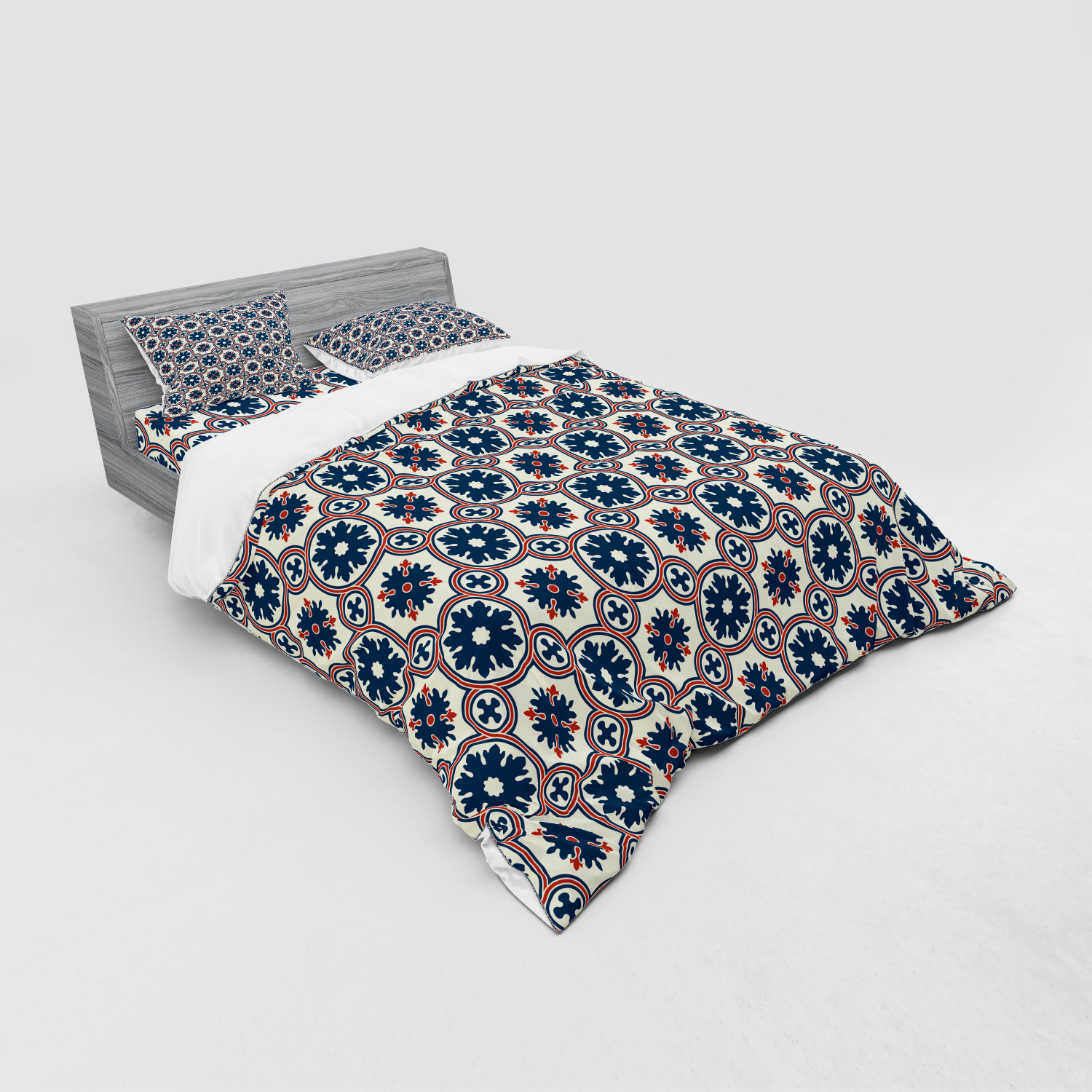 Ambesonne Leaves Bedding Set Duvet Cover Sham Fitted Sheet in 3 Sizes - Picture 176 of 244